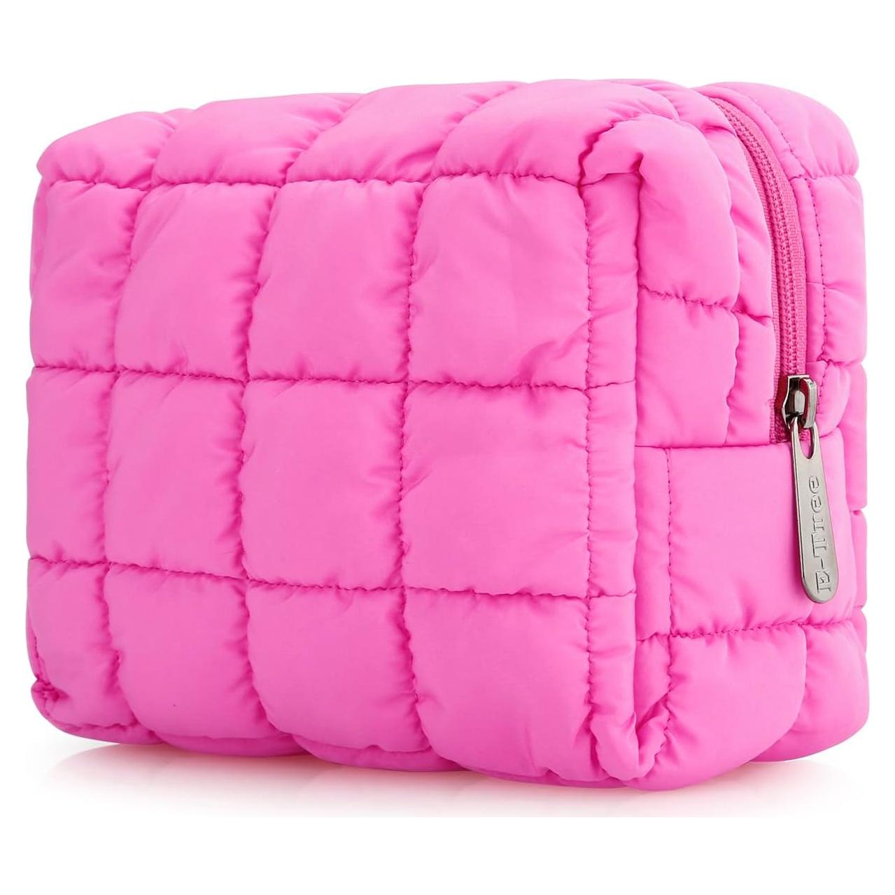 Bolsa de Maquillaje E-Tree Acolchada Rosa Fucsia 19.1x14x8.9cm