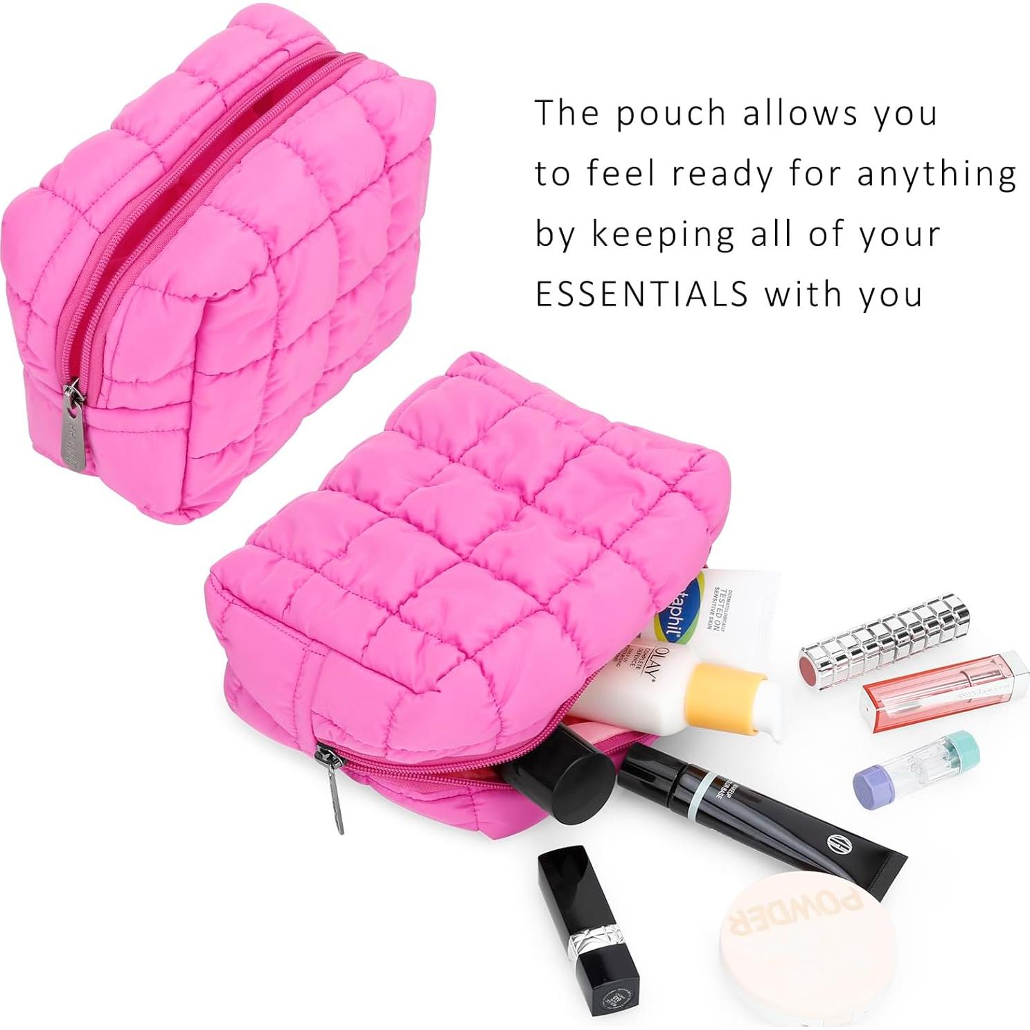 Bolsa de Maquillaje E-Tree Acolchada Rosa Fucsia 19.1x14x8.9cm