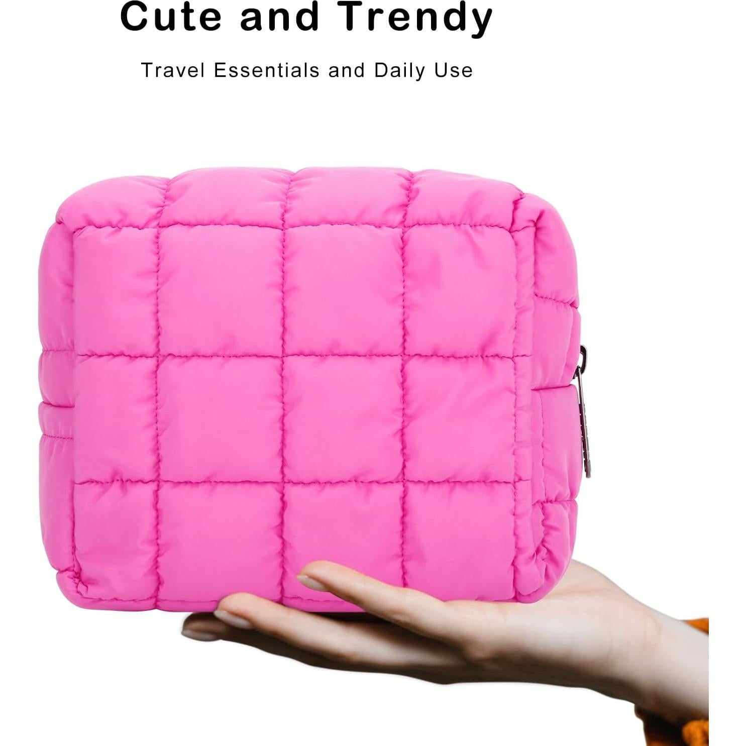 Bolsa de Maquillaje E-Tree Acolchada Rosa Fucsia 19.1x14x8.9cm