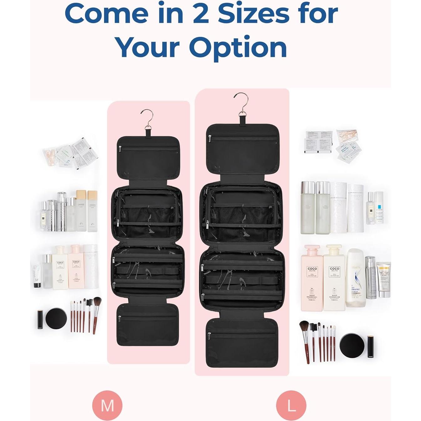 Bolsa de Aseo Colgante BAGSMART Grande Negra 30.99x11.94x22.95 cm