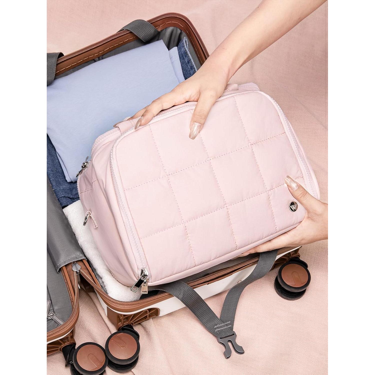 Bolsa de Aseo Grande WESTBRONCO Rosa con Organizador de Joyería