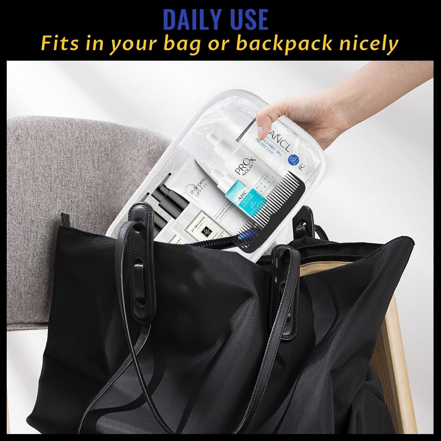 16 Bolsas de Maquillaje Transparentes TSA PVC Reutilizables