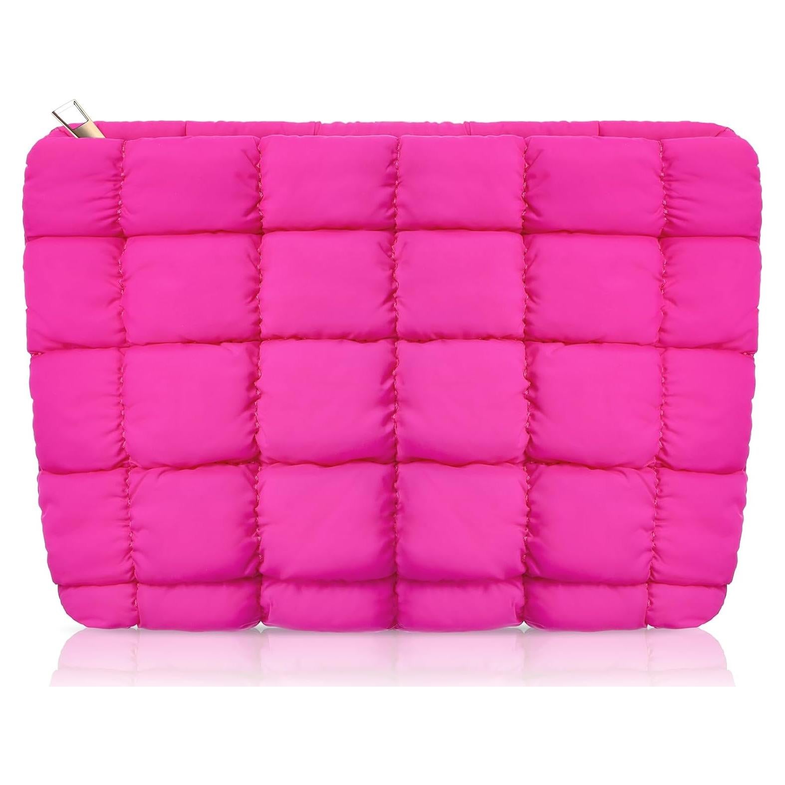 Bolsa de Maquillaje Acolchada Hillban 25x18cm Rojo Rosa