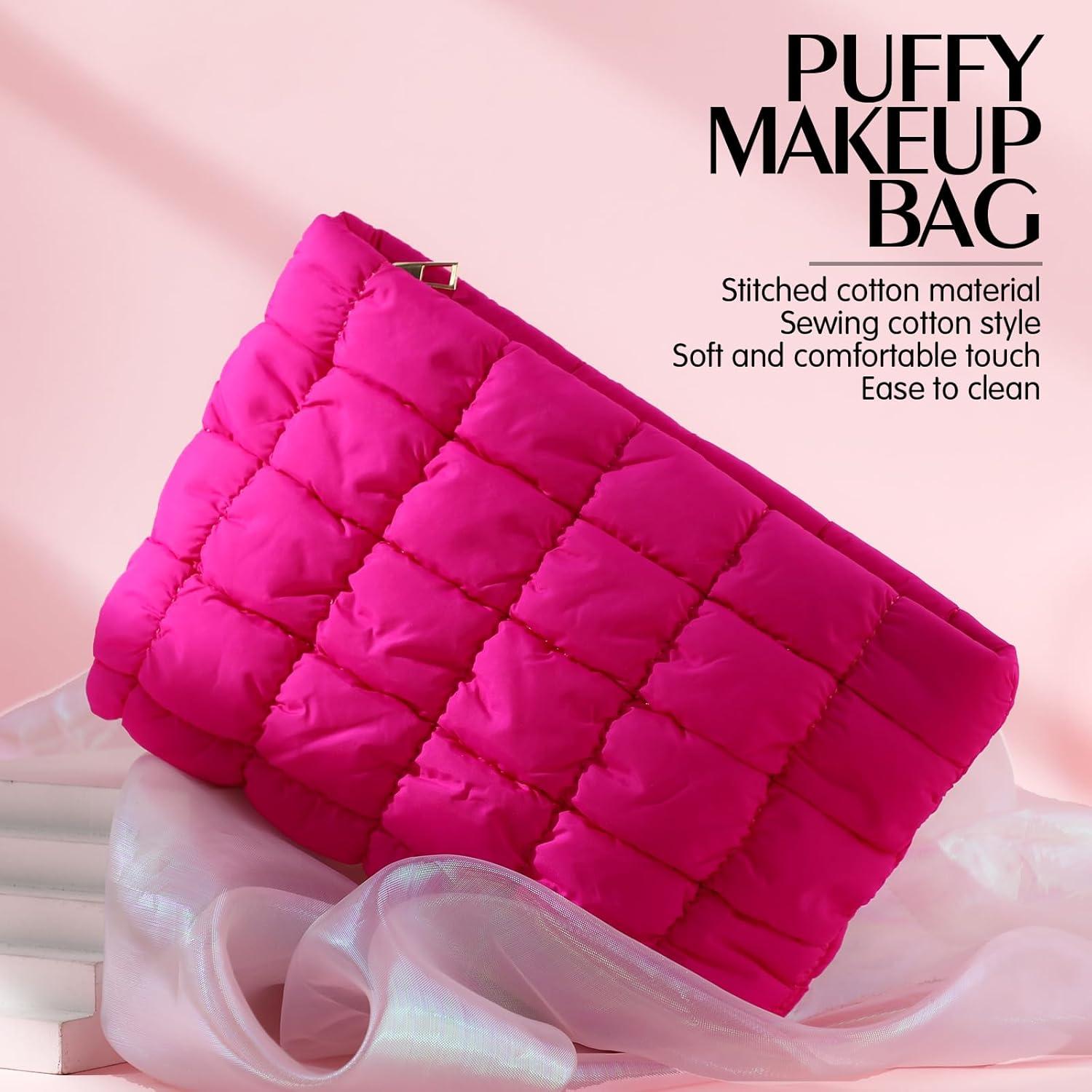 Bolsa de Maquillaje Acolchada Hillban 25x18cm Rojo Rosa