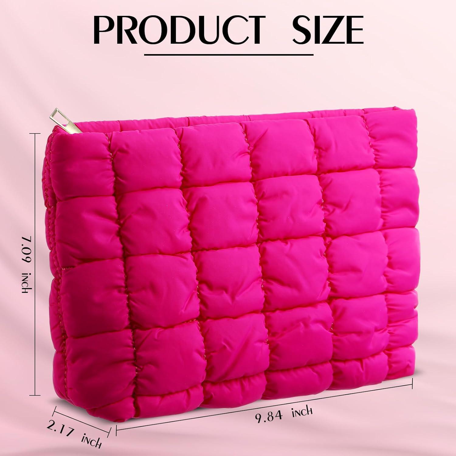 Bolsa de Maquillaje Acolchada Hillban 25x18cm Rojo Rosa