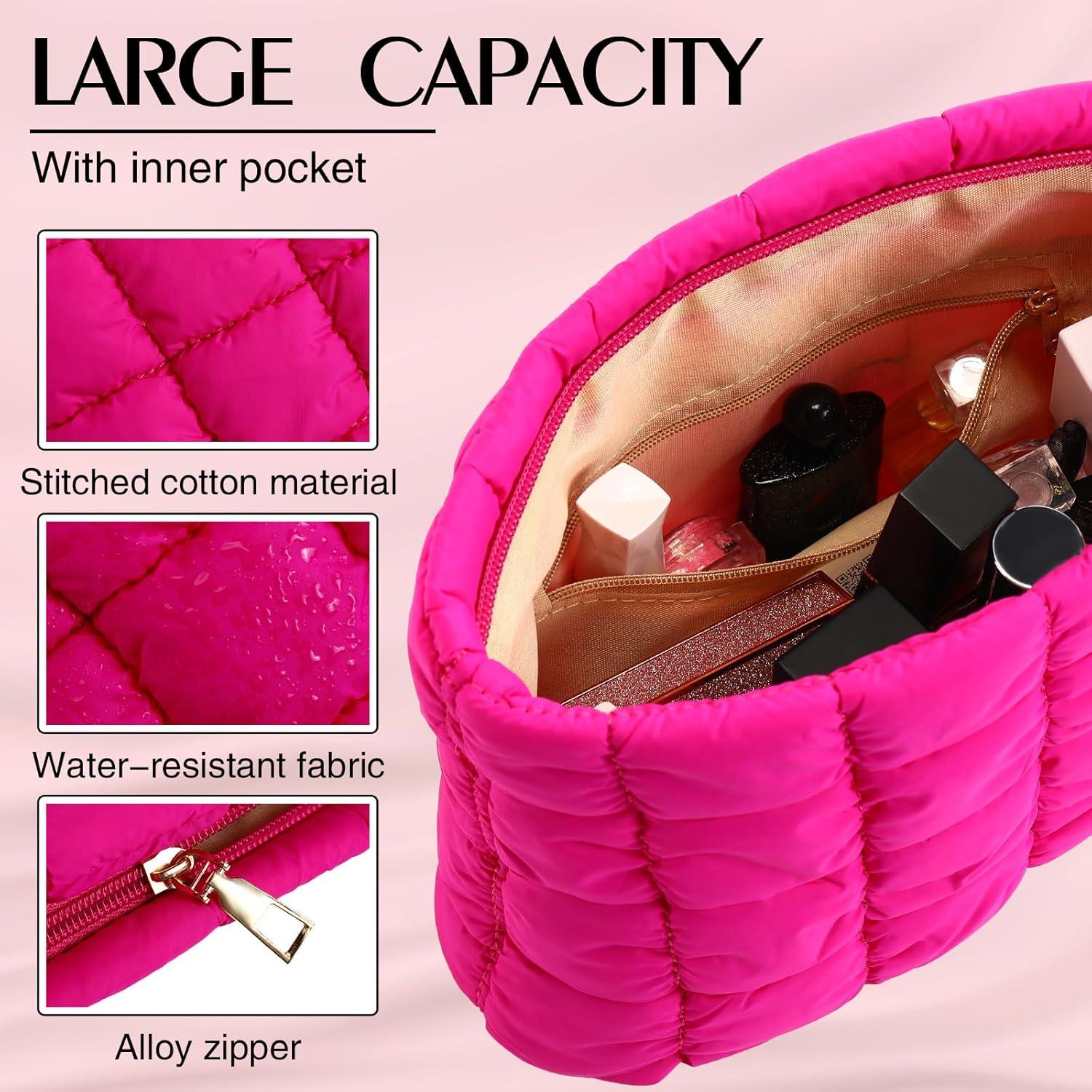 Bolsa de Maquillaje Acolchada Hillban 25x18cm Rojo Rosa