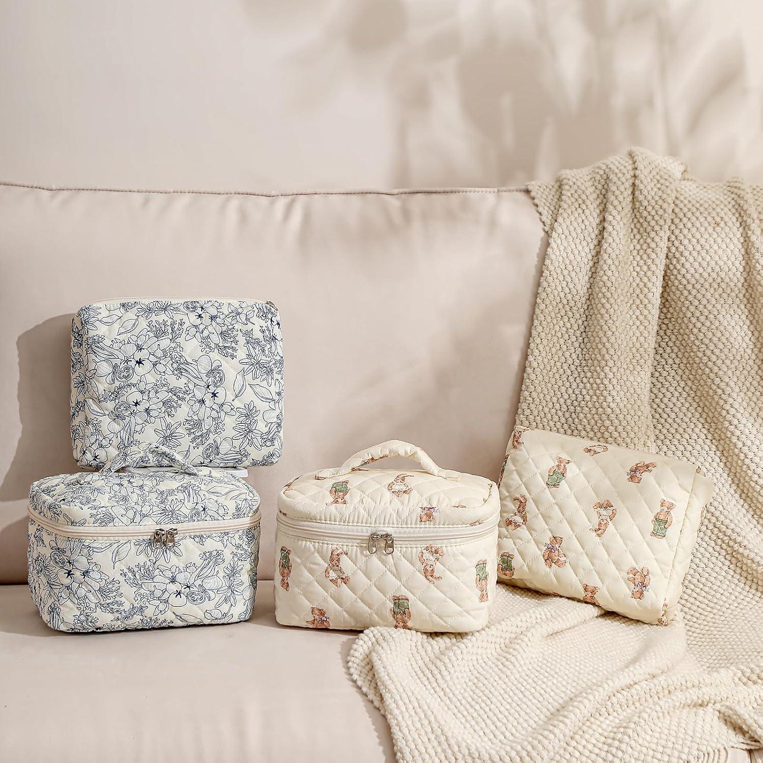 Set de 2 Bolsas de Maquillaje Acolchadas Uekeboag Floral