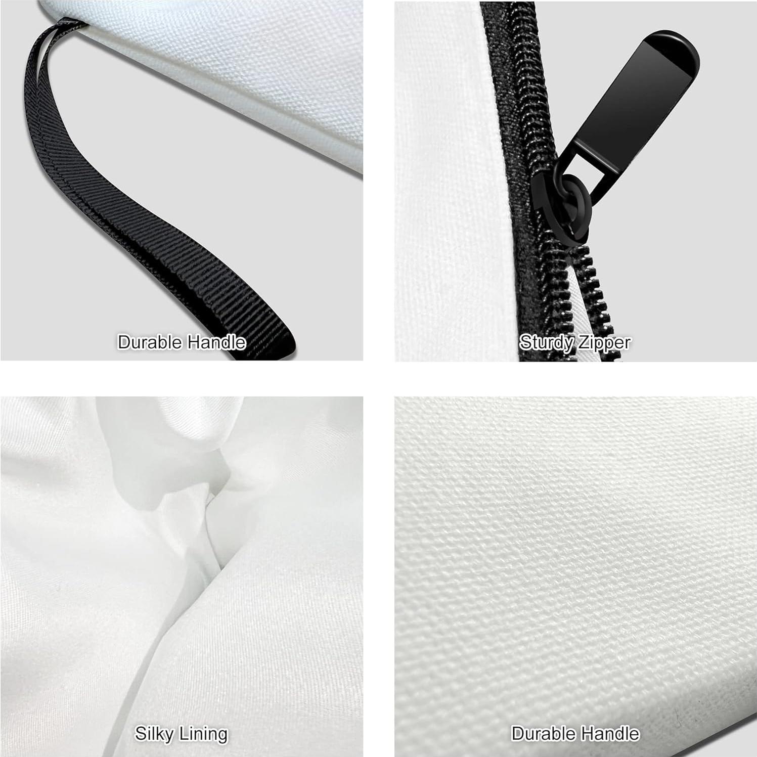 Bolsa de Maquillaje Personalizada Vavabox A-Z Blanca 24x16 cm