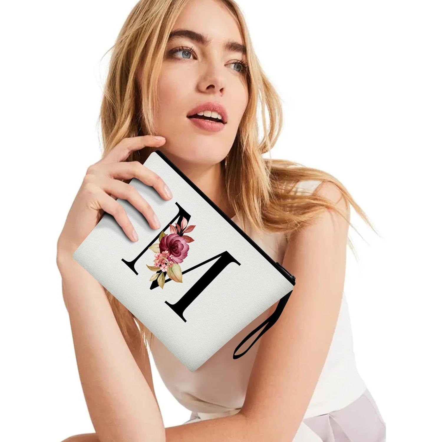 Bolsa de Maquillaje Personalizada Vavabox A-Z Blanca 24x16 cm