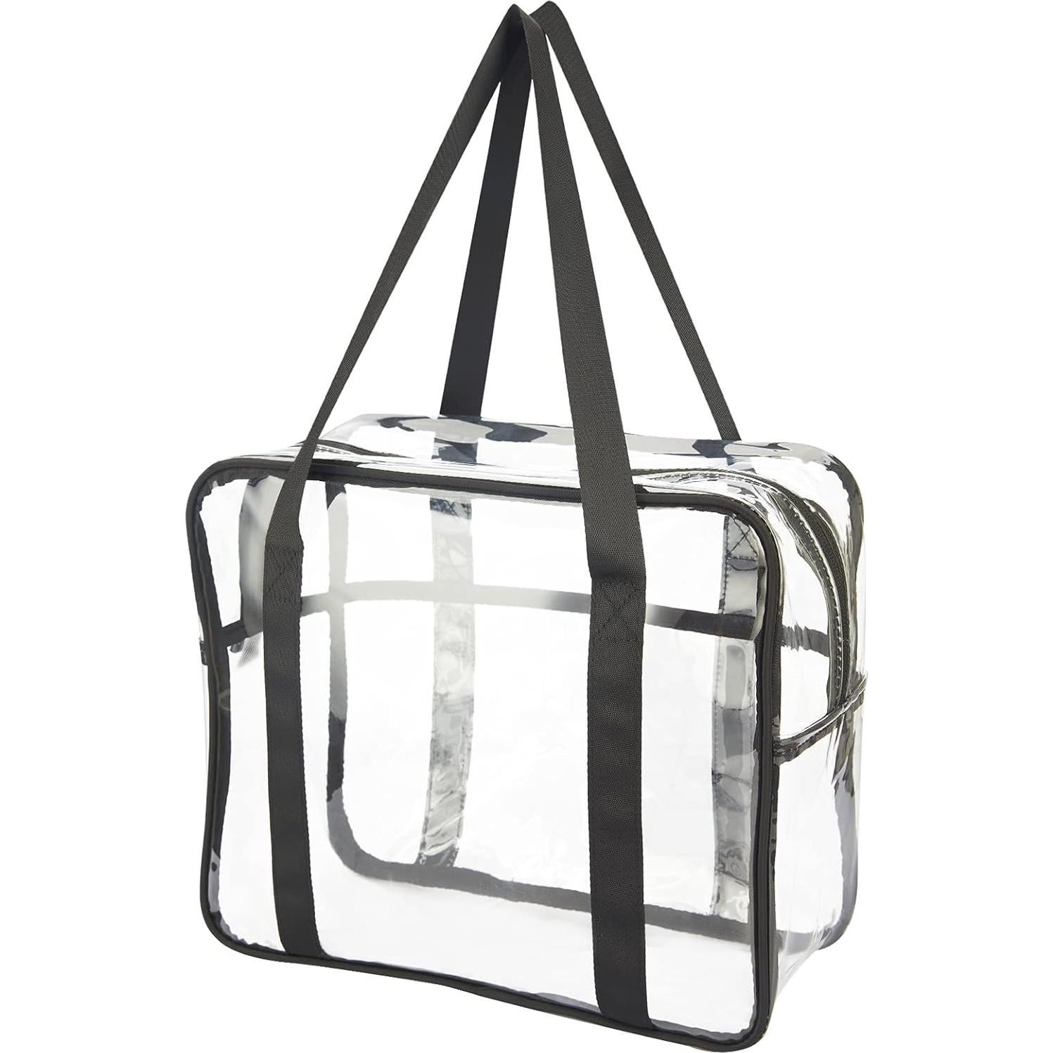Bolsa de Maquillaje Transparente HAOGUAGUA 30x26x13 cm Negra