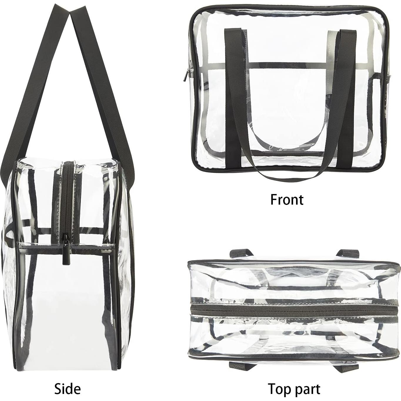 Bolsa de Maquillaje Transparente HAOGUAGUA 30x26x13 cm Negra