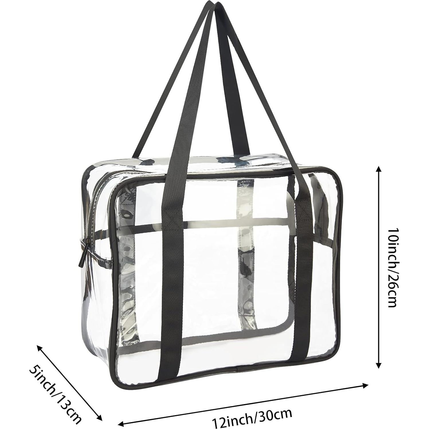 Bolsa de Maquillaje Transparente HAOGUAGUA 30x26x13 cm Negra