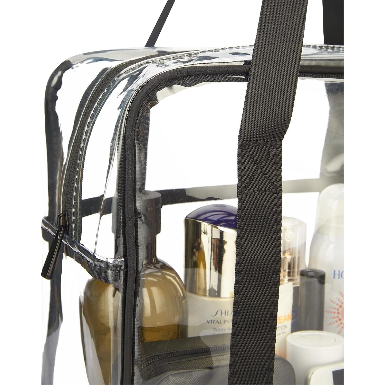 Bolsa de Maquillaje Transparente HAOGUAGUA 30x26x13 cm Negra