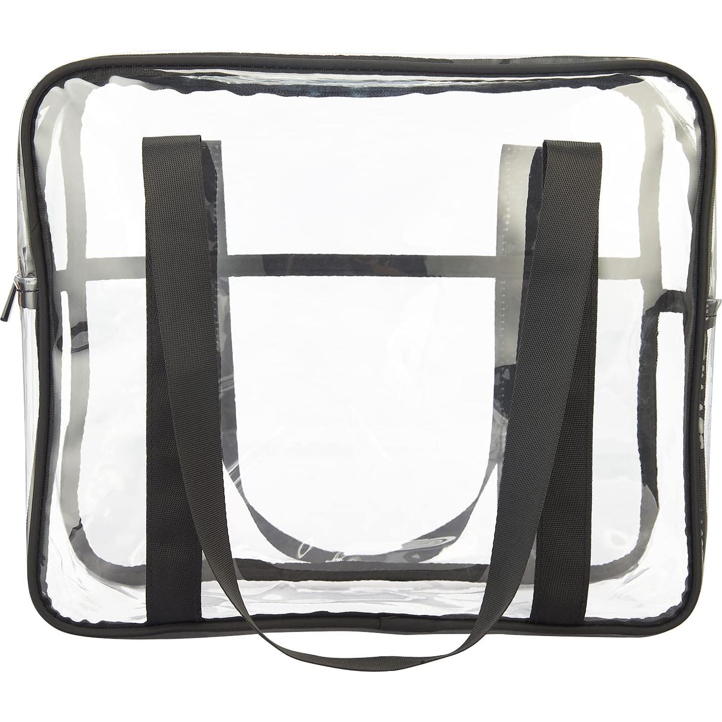 Bolsa de Maquillaje Transparente HAOGUAGUA 30x26x13 cm Negra