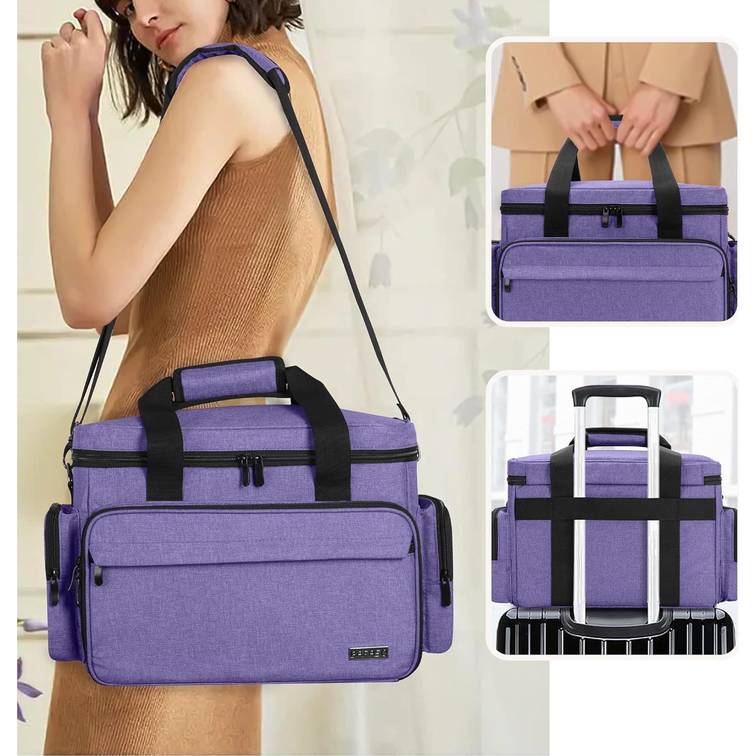 Bolsa de Maquillaje Grande BAFASO Púrpura con Divisores