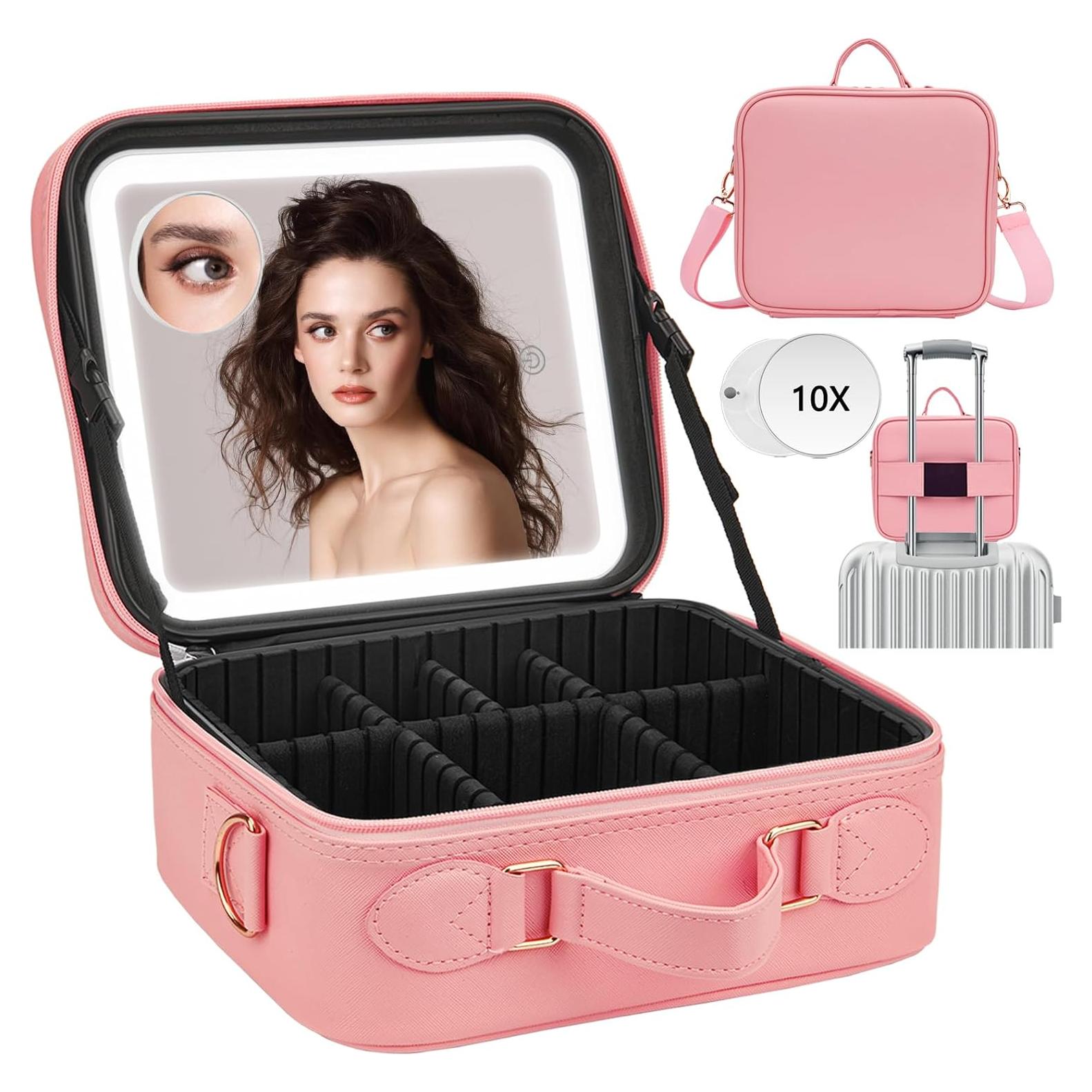 Estuche de Maquillaje de Viaje Vikert con Espejo Iluminado