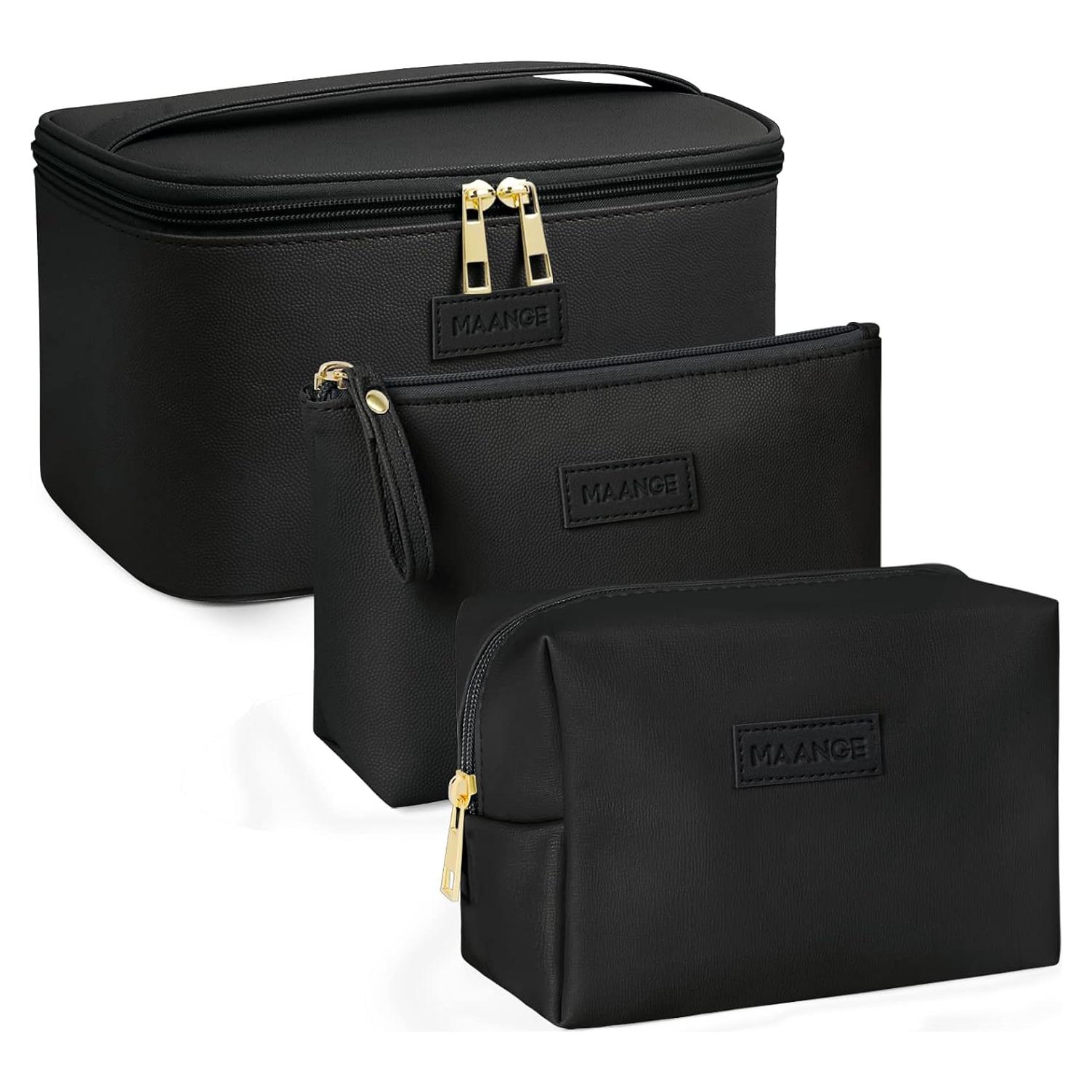 Bolsa de Maquillaje Grande MAANGE con 2 Bolsitas Negras