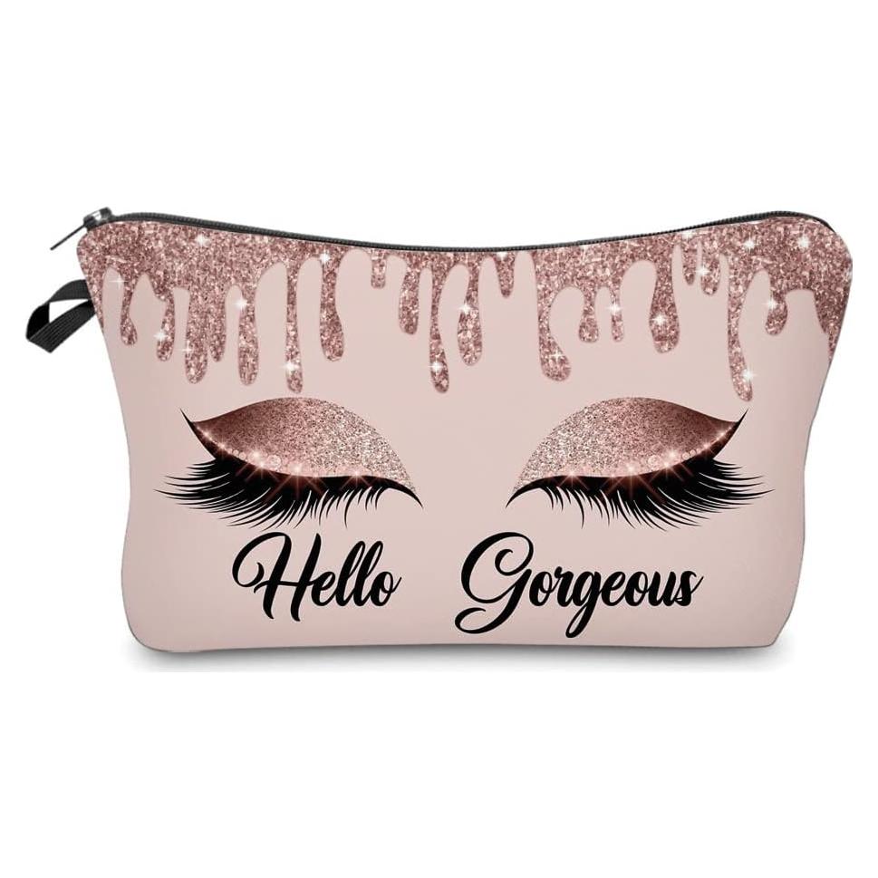 Bolsa de Maquillaje Rosa Baobeily 22x14 cm Organizador Viaje