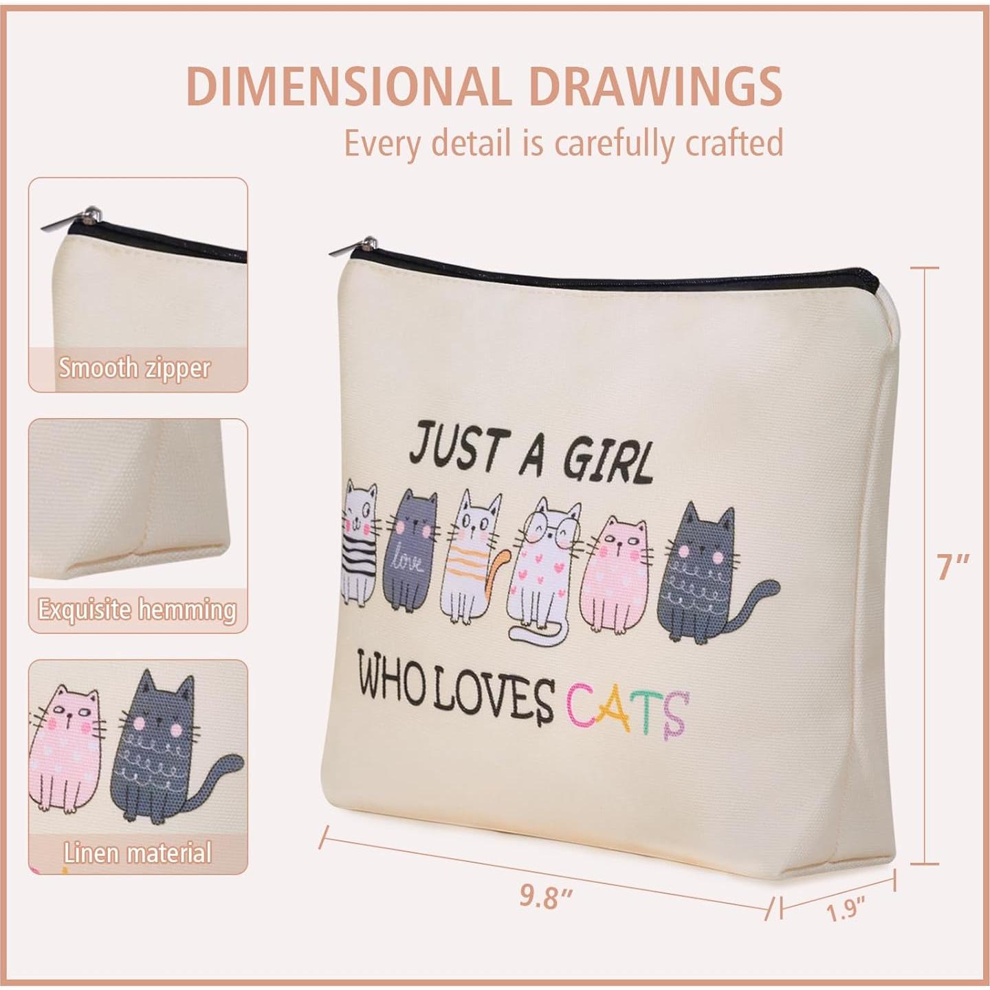 Bolsa de Maquillaje Gato Girlly-G5800 24.9x18cm Impermeable