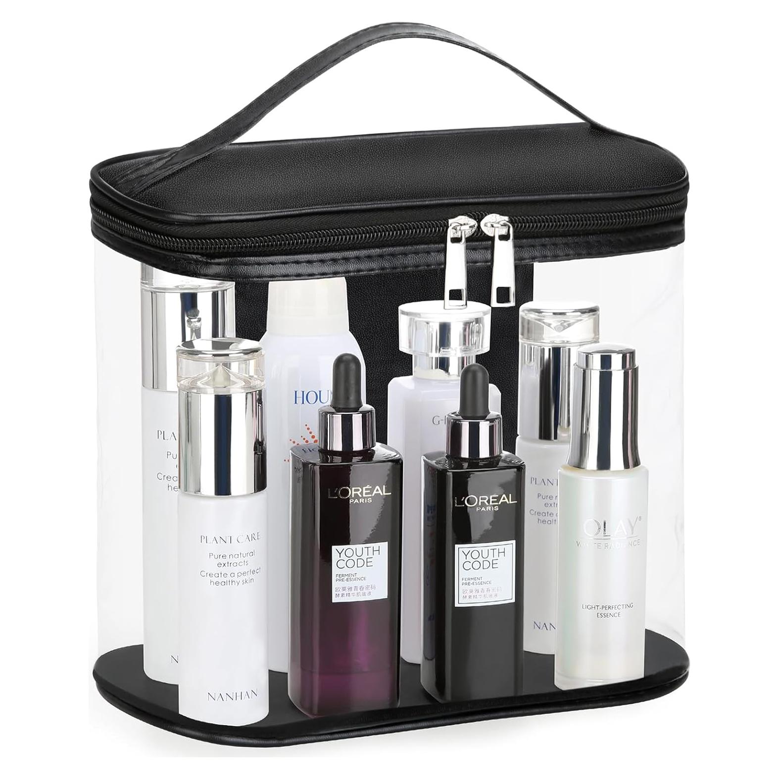 Bolsa de Viaje Transparente Grande Haoguagua Negra 26x20x10 cm