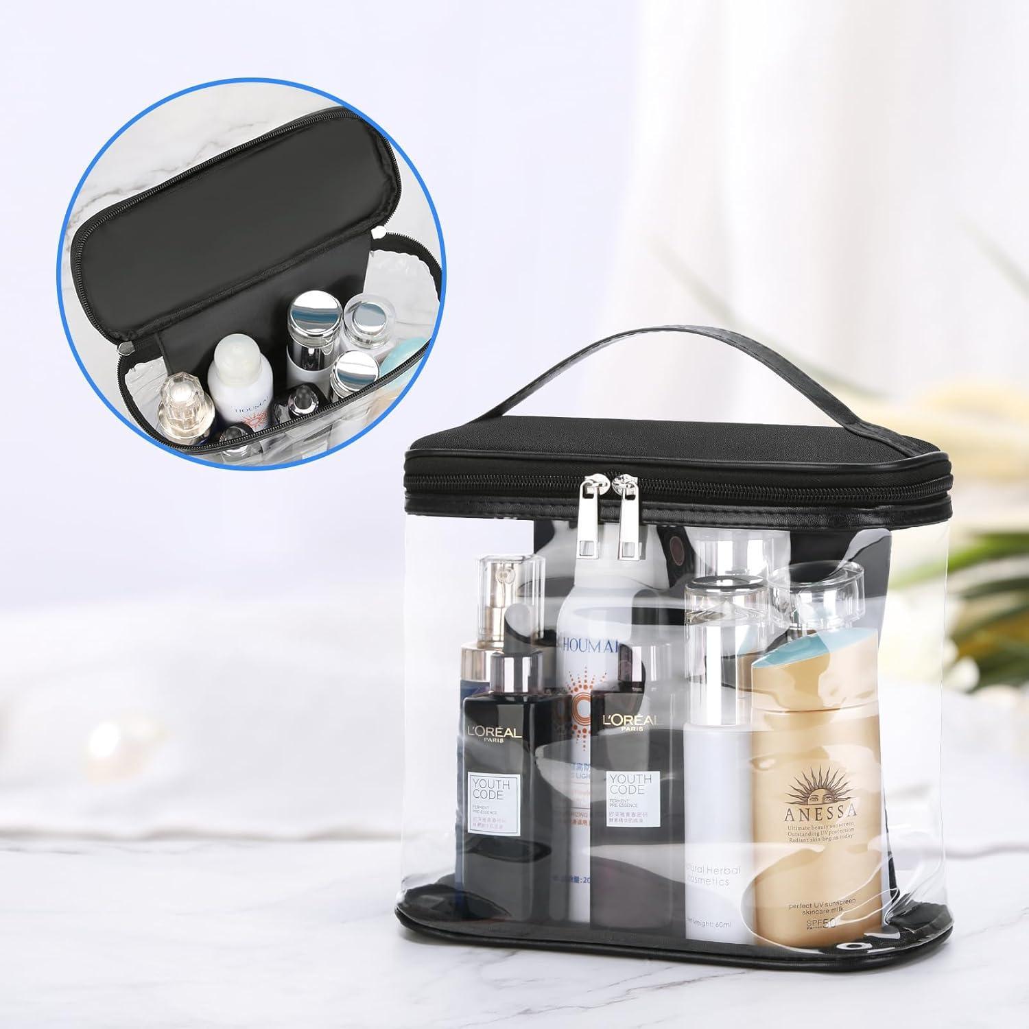 Bolsa de Viaje Transparente Grande Haoguagua Negra 26x20x10 cm