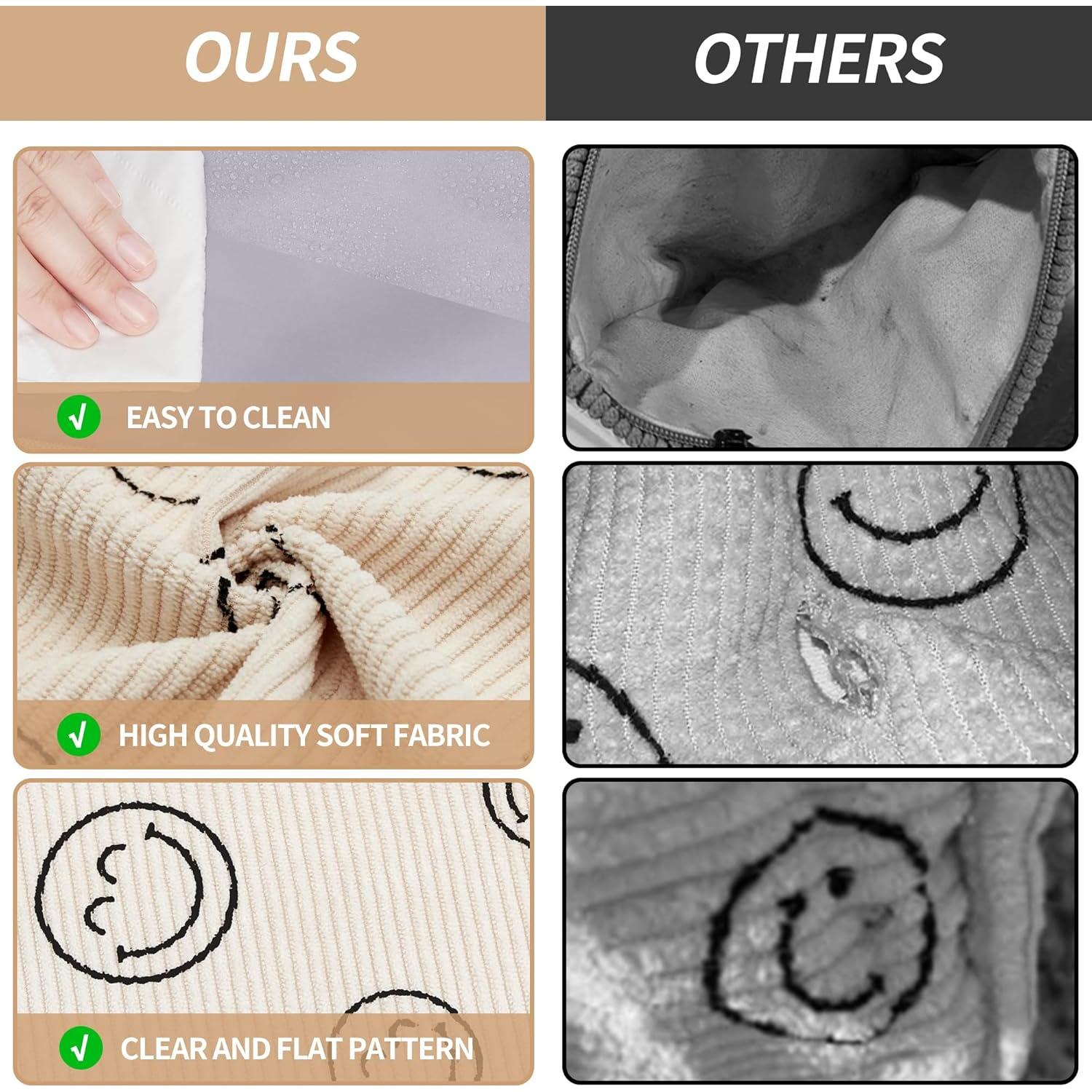 Bolsa de Maquillaje WLLWOO 2 Piezas Impermeable Corduroy