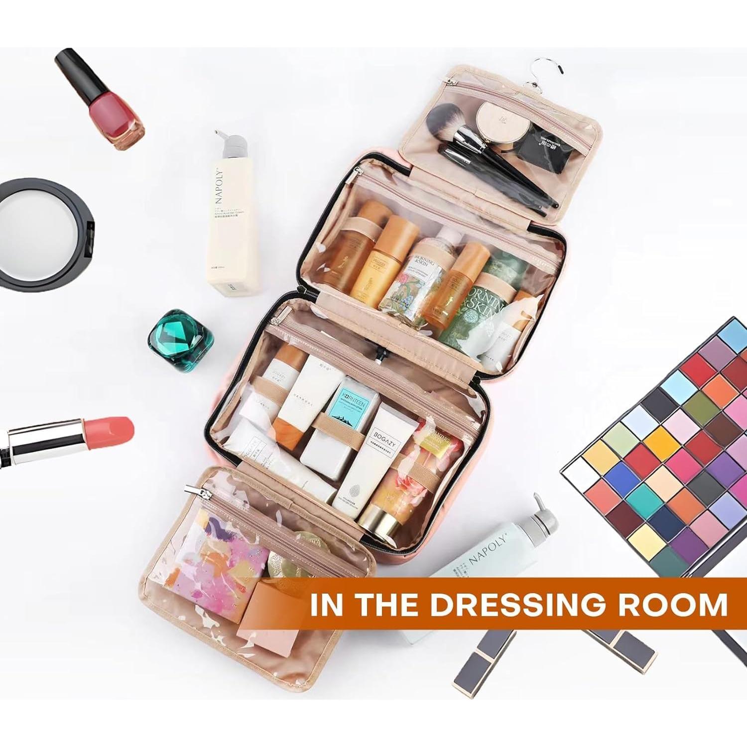 Bolsa de Aseo Colgante BAFAMYE Grande Rosa Resistente al Agua