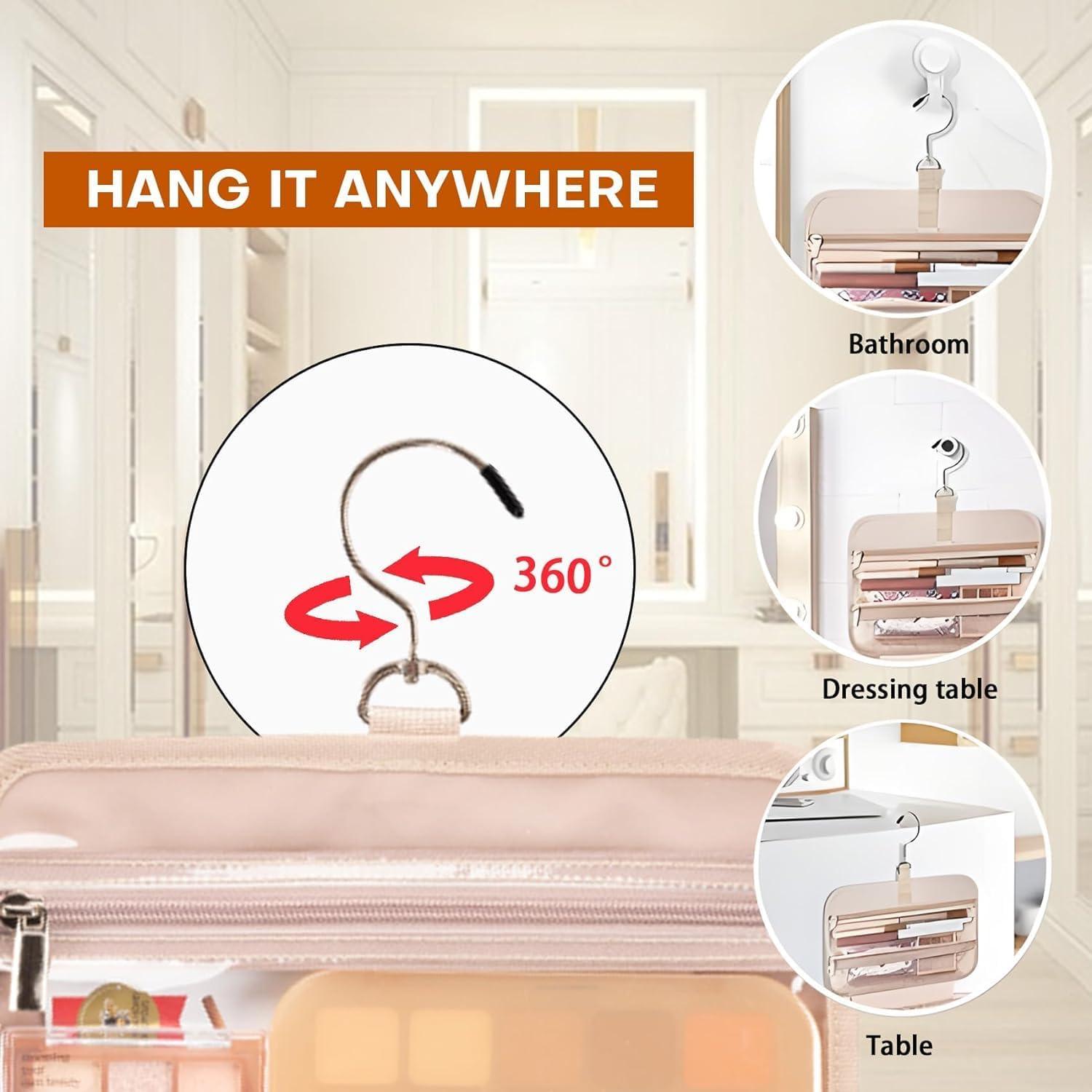 Bolsa de Aseo Colgante BAFAMYE Grande Rosa Resistente al Agua