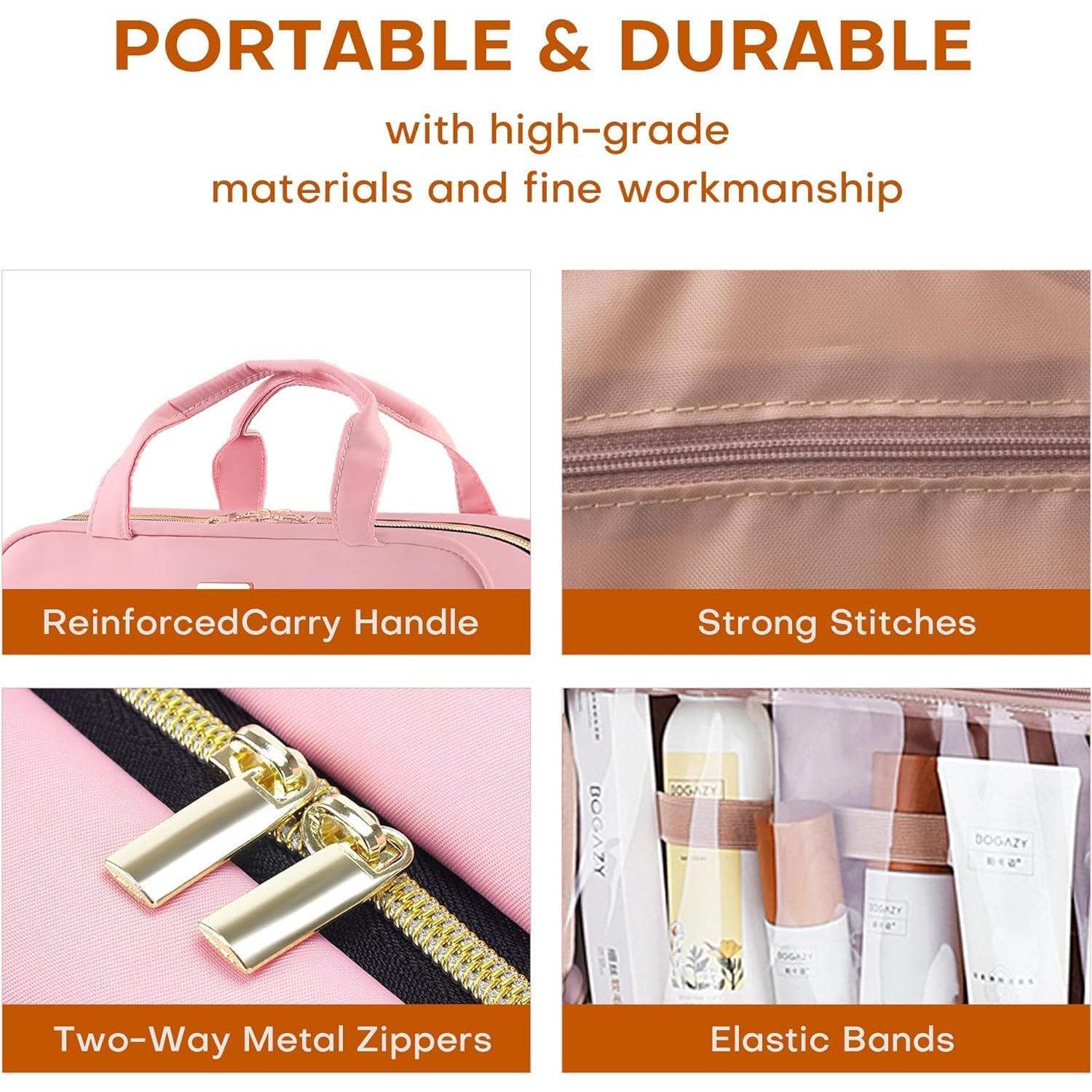 Bolsa de Aseo Colgante BAFAMYE Grande Rosa Resistente al Agua