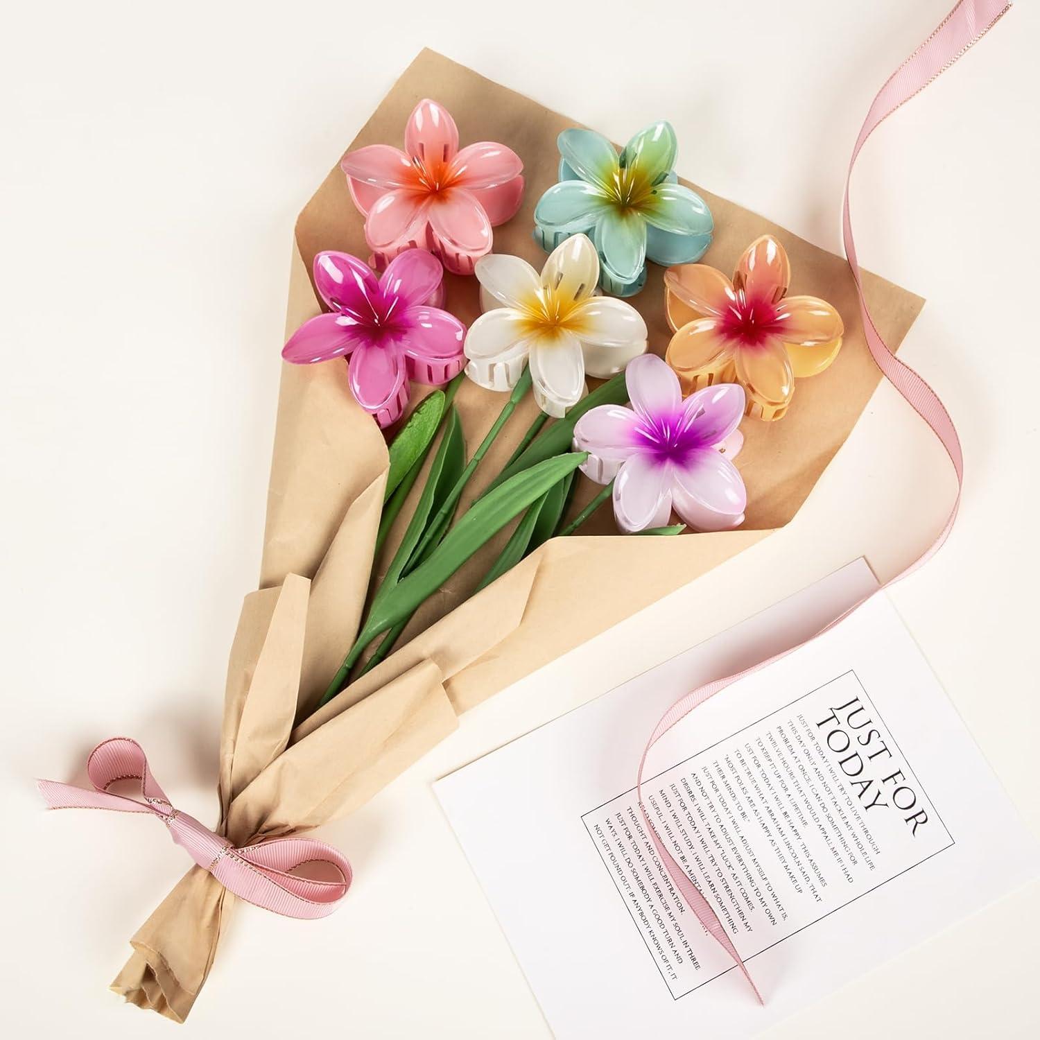 6 Clips de Pelo con Flor Vigorpace - Accesorios de Verano