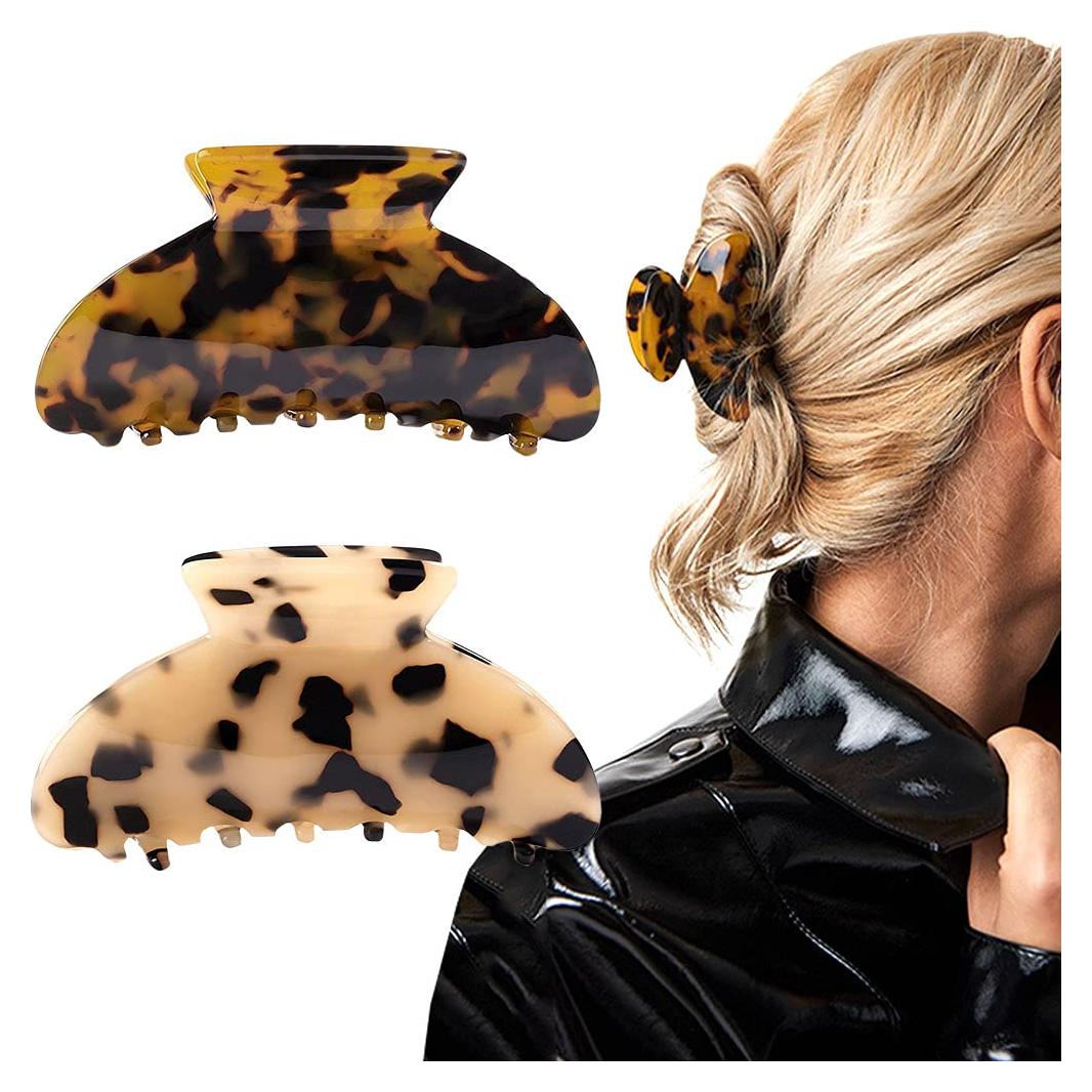 2 Pinzas para el Cabello Aileam Diseño Francés Tortuga