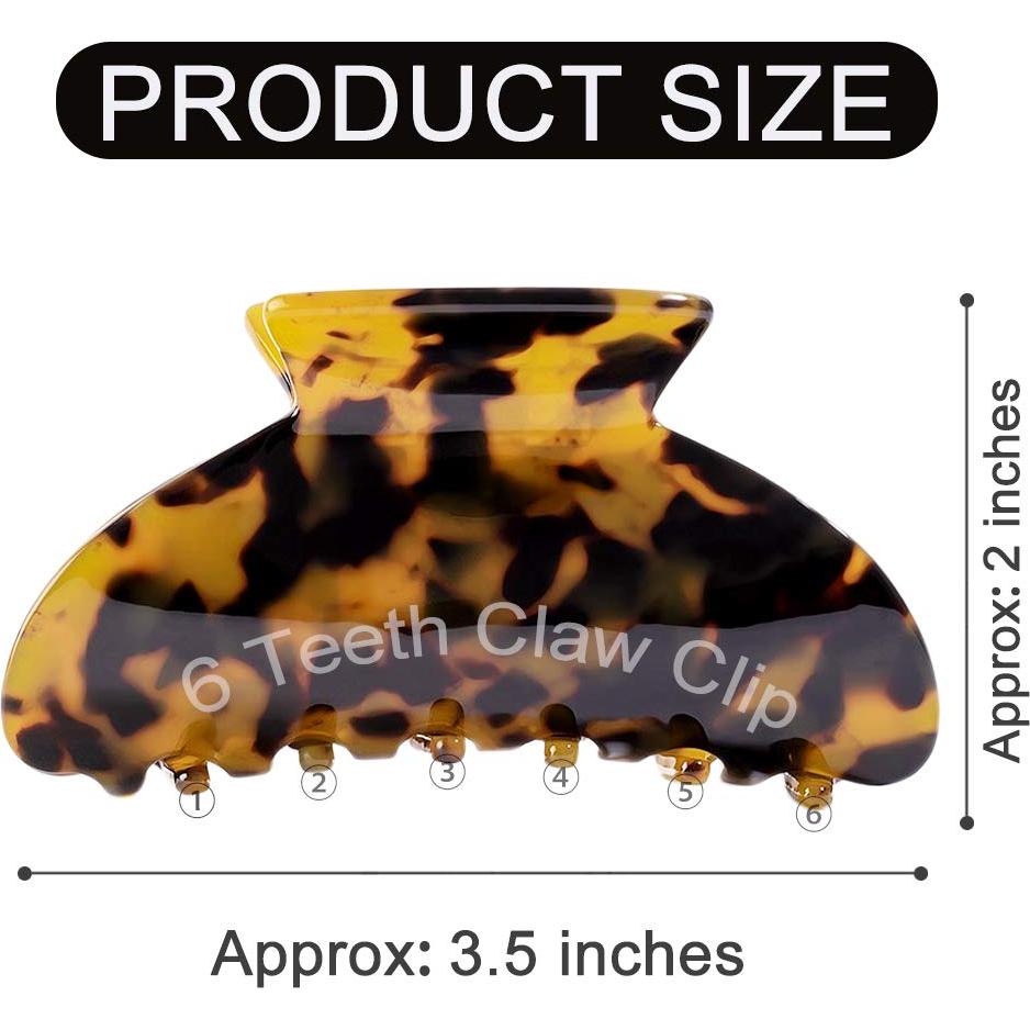 2 Pinzas para el Cabello Aileam Diseño Francés Tortuga