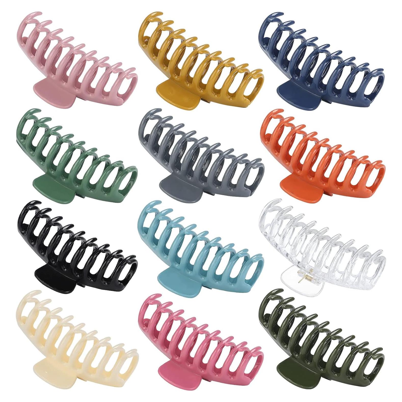 Paquete de 12 Clips de Garra Grandes NEW LIVE 10.4 cm