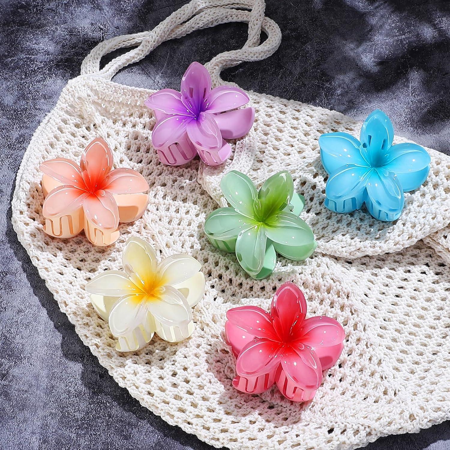 Pinzas de Garra para Cabello CHANDAT 6 PCS Flores Hawaianas