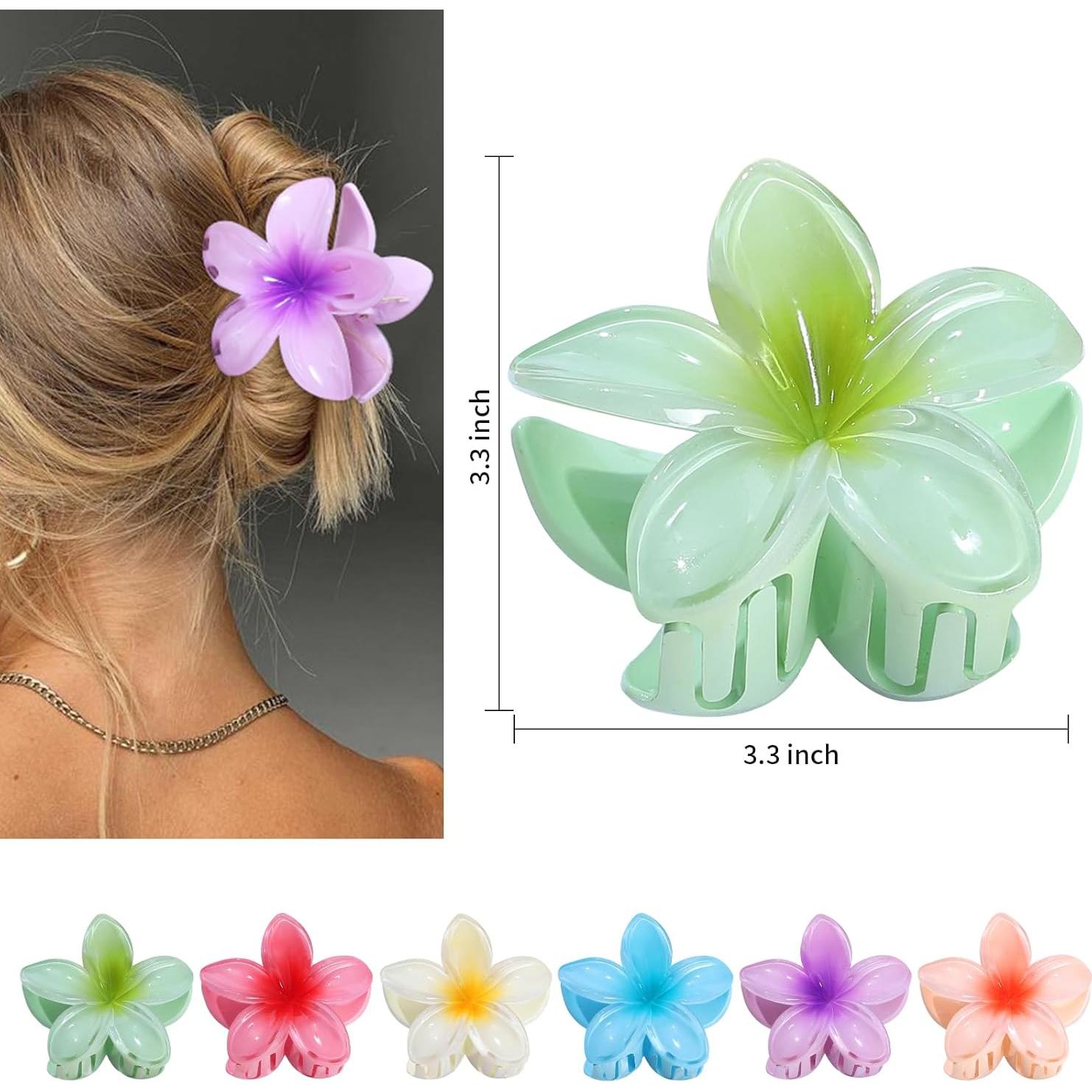 Pinzas de Garra para Cabello CHANDAT 6 PCS Flores Hawaianas