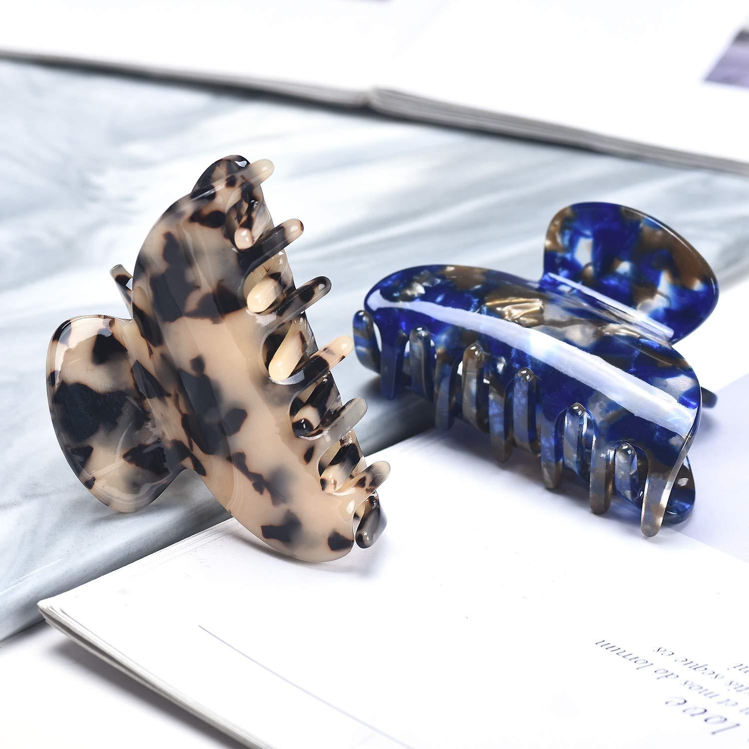 3 Clips de Garra de Cabello Medianos Dragon Fashion - Estampado Leopardo