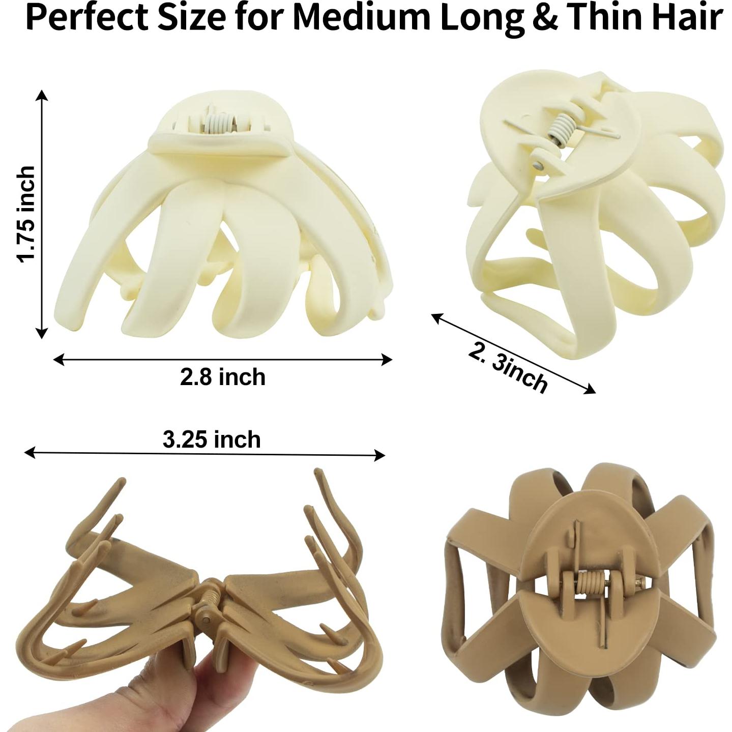 Pinzas de Cabello Octopus Medianas Maorulu Antideslizantes