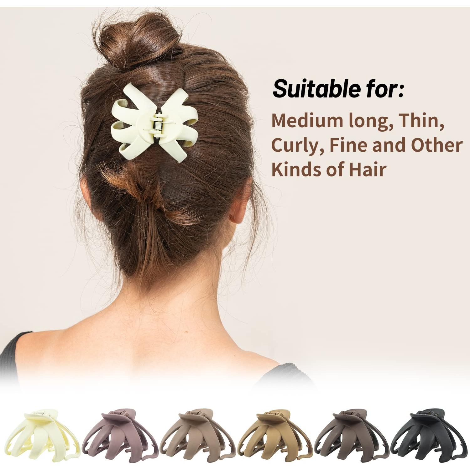 Pinzas de Cabello Octopus Medianas Maorulu Antideslizantes