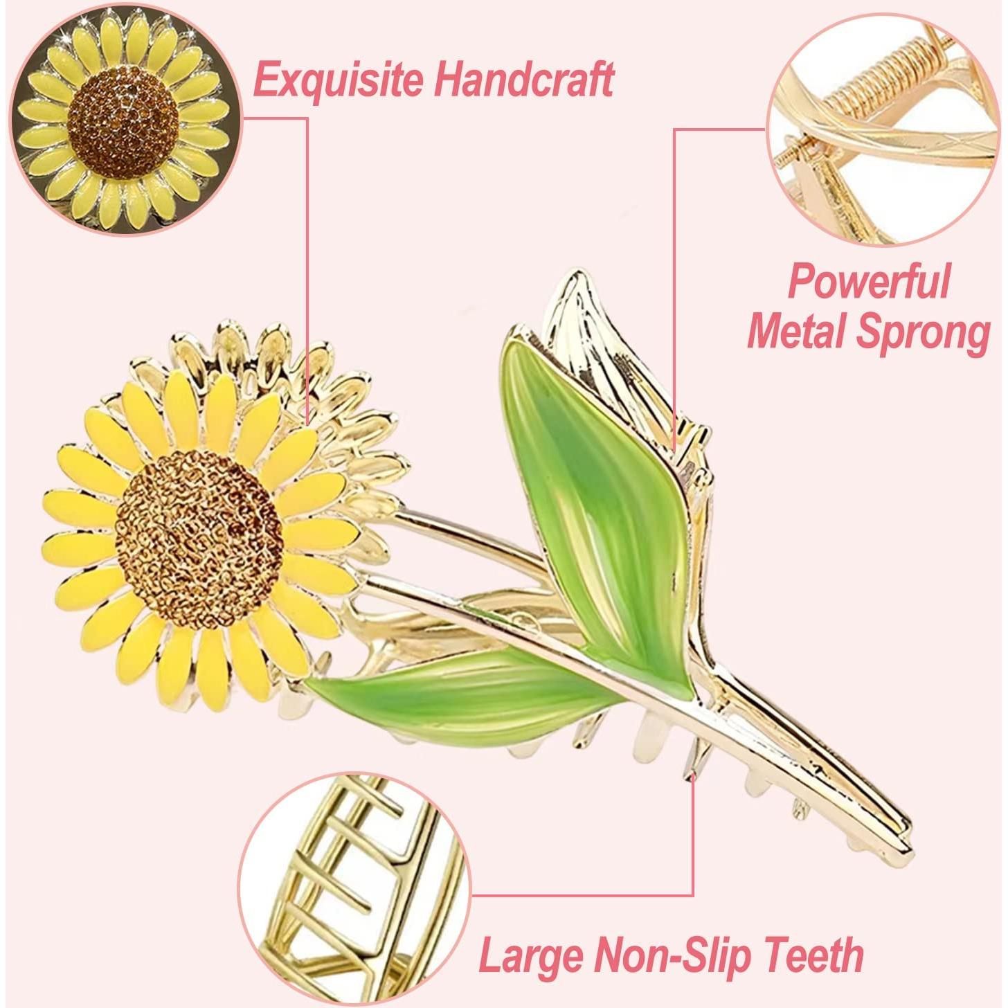 Pinzas para el cabello REALHUNLEE 6 Piezas Flores Antideslizantes