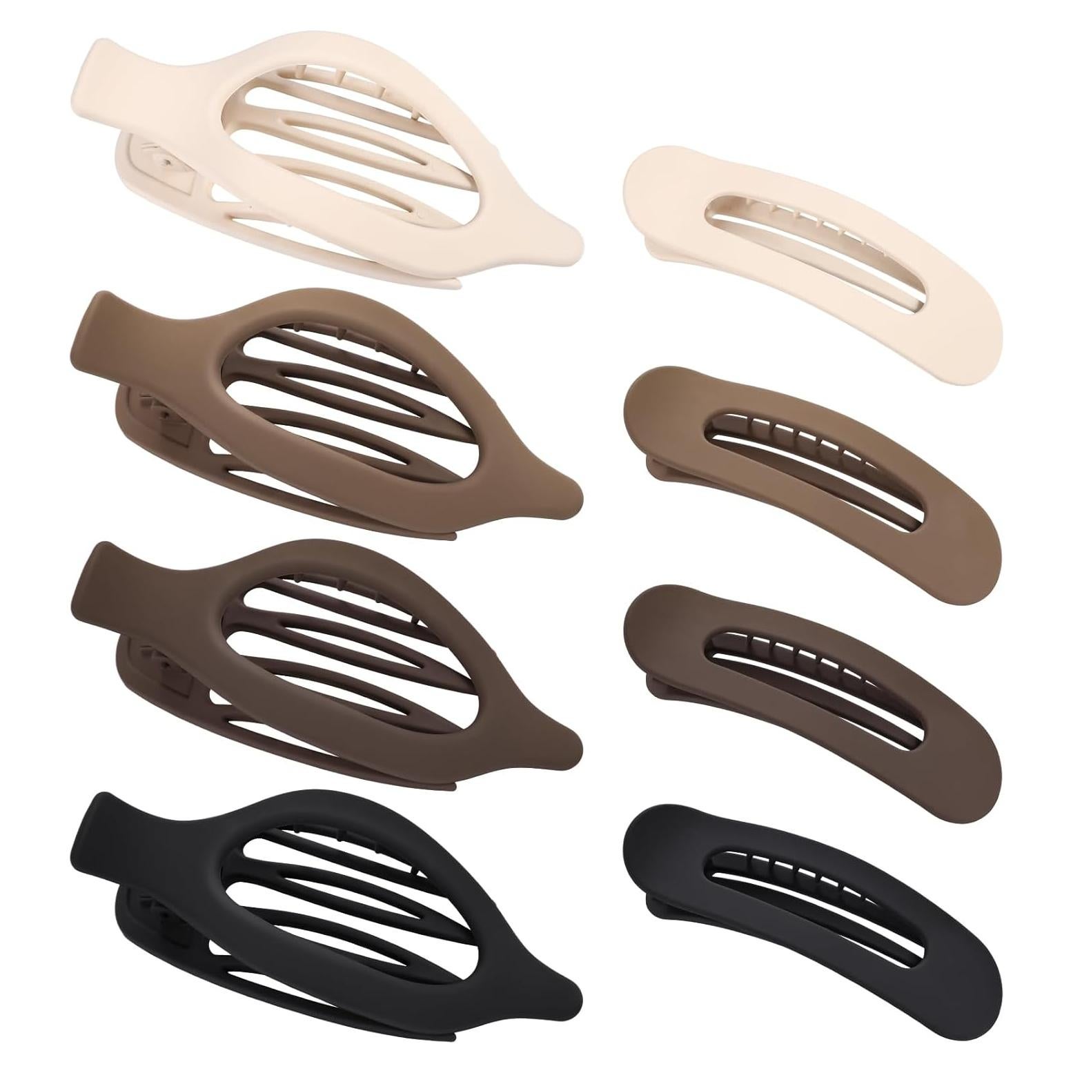 8 Clips de Pelo Planos Obeoby para Cabello Fino - 2 Estilos