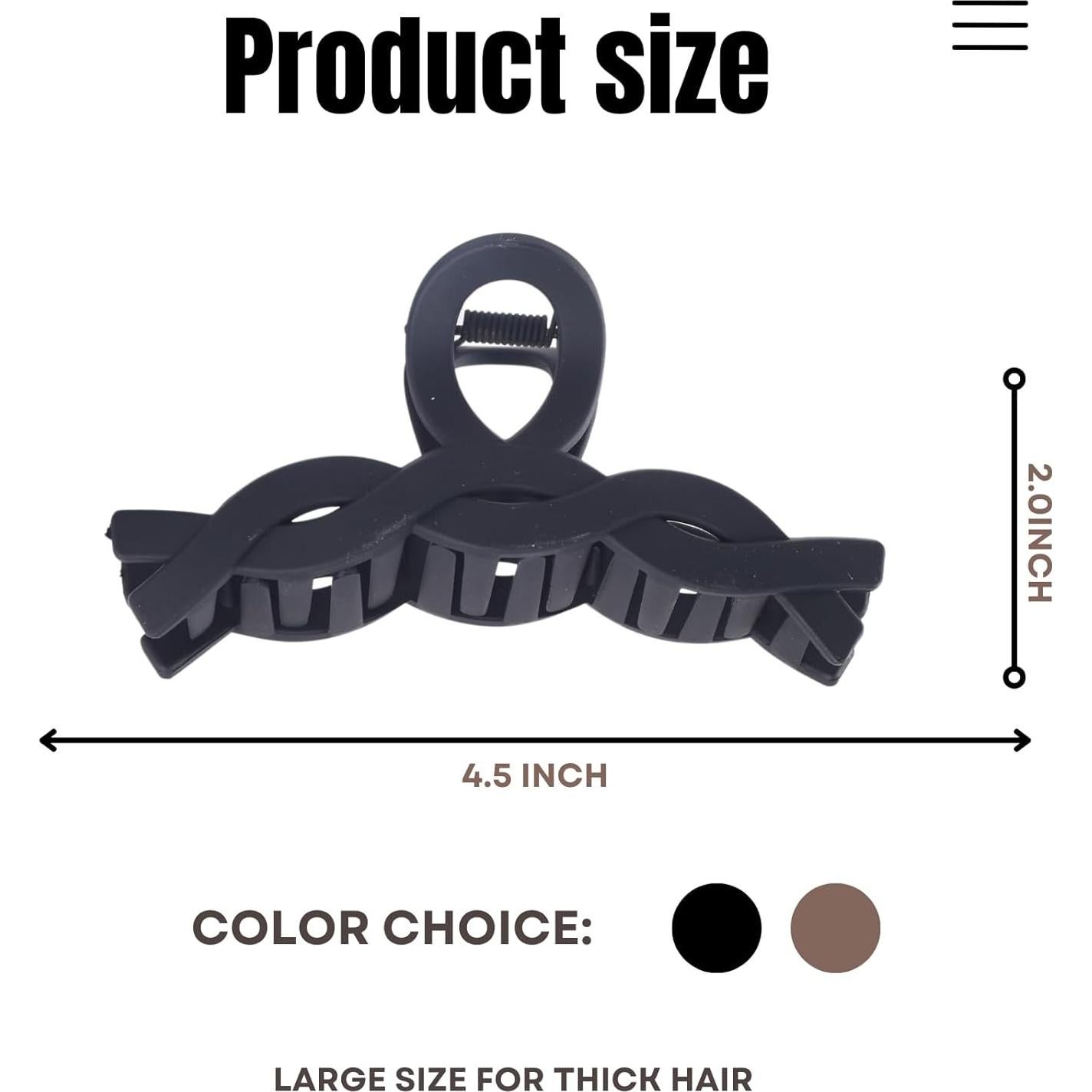 Paquete de 8 Clips de Garra Grandes CENTSTAR Antideslizantes