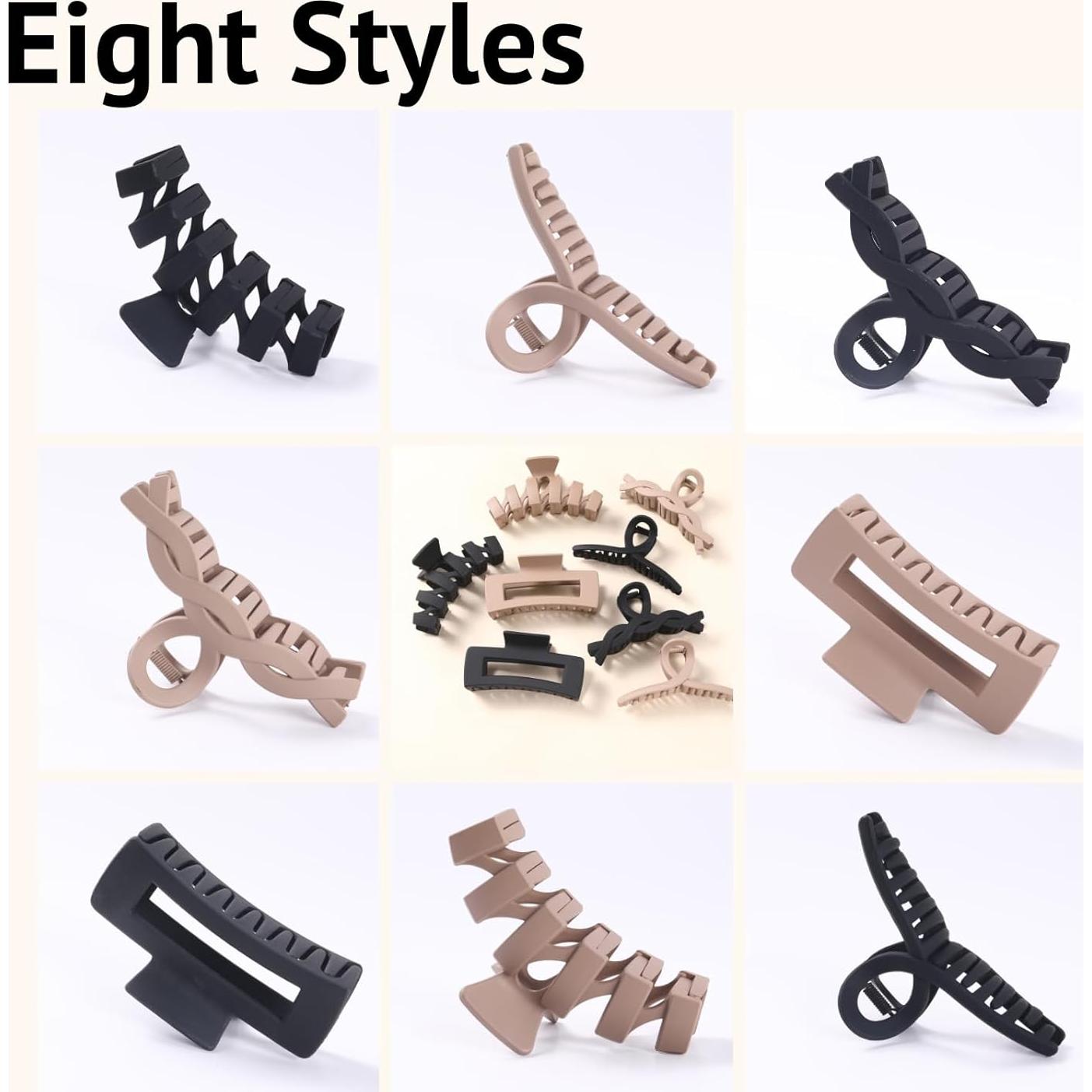 Paquete de 8 Clips de Garra Grandes CENTSTAR Antideslizantes