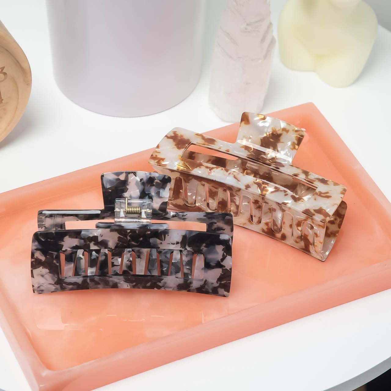 Clip de Garra Grande Kitsch para Cabello Negro - 12cm