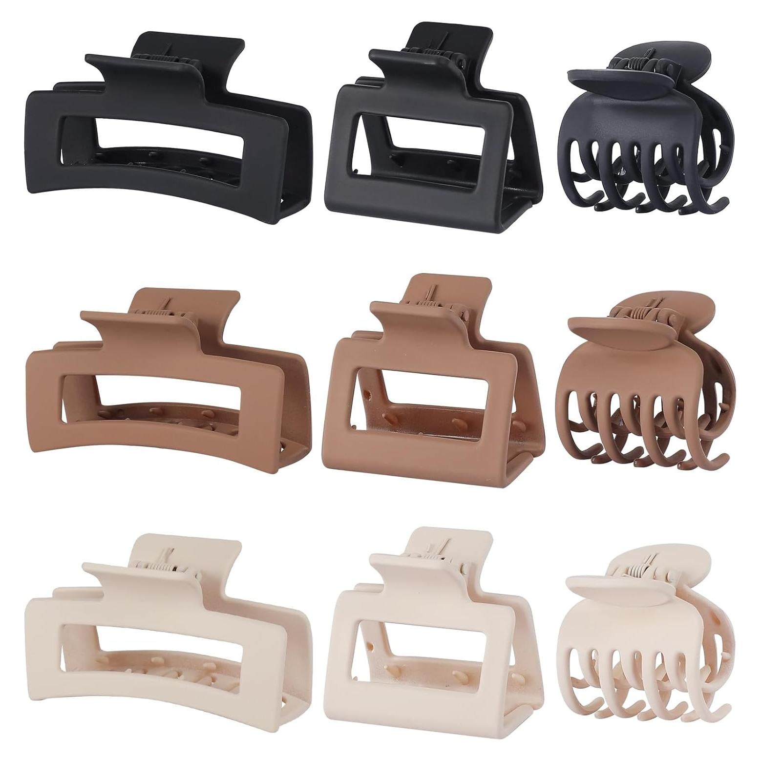 Juego de Clips de Pelo CHANDAT - 9 Clips para Cabello Grueso y Fino