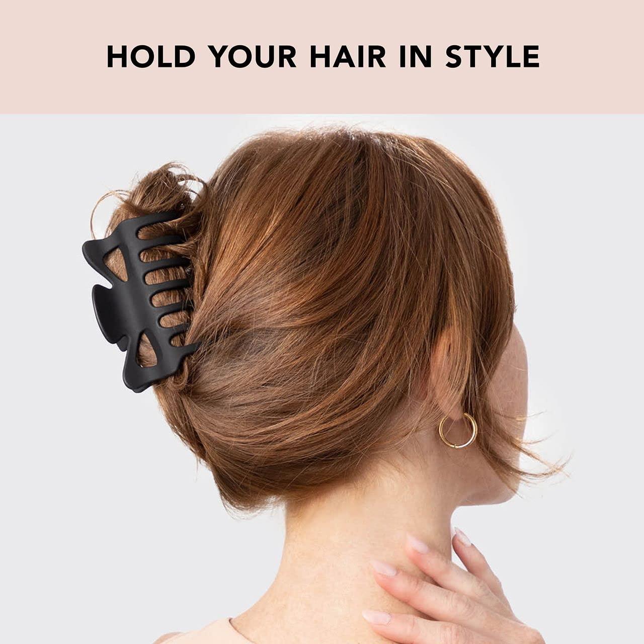 Clip de Garra Grande Kitsch para Cabello Grueso - Negro, 1pc