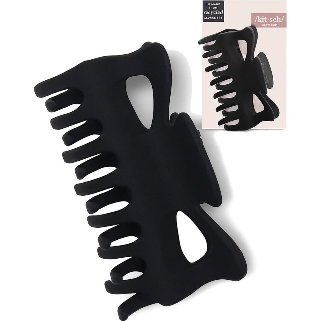 Clip de Garra Grande Kitsch para Cabello Grueso - Negro, 1pc