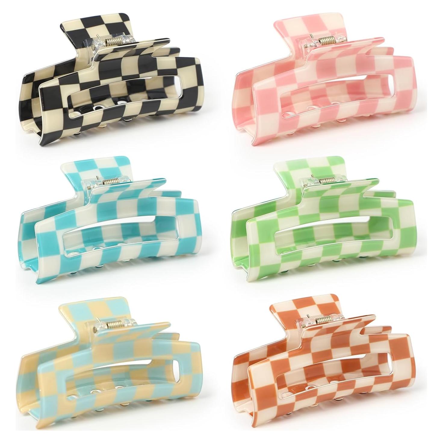 Pinzas para el cabello Paderison 6 piezas multicolores Y2K