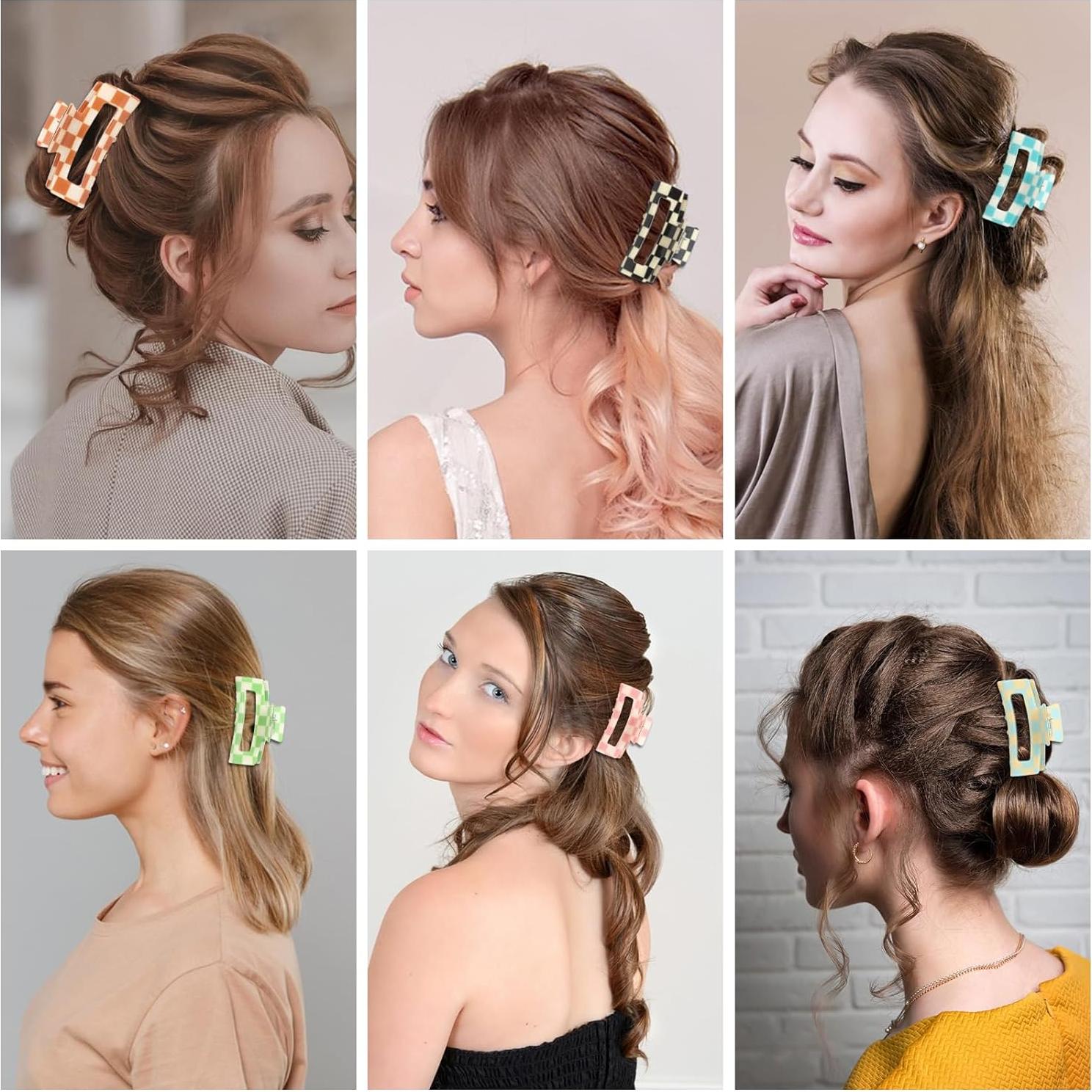 Pinzas para el cabello Paderison 6 piezas multicolores Y2K