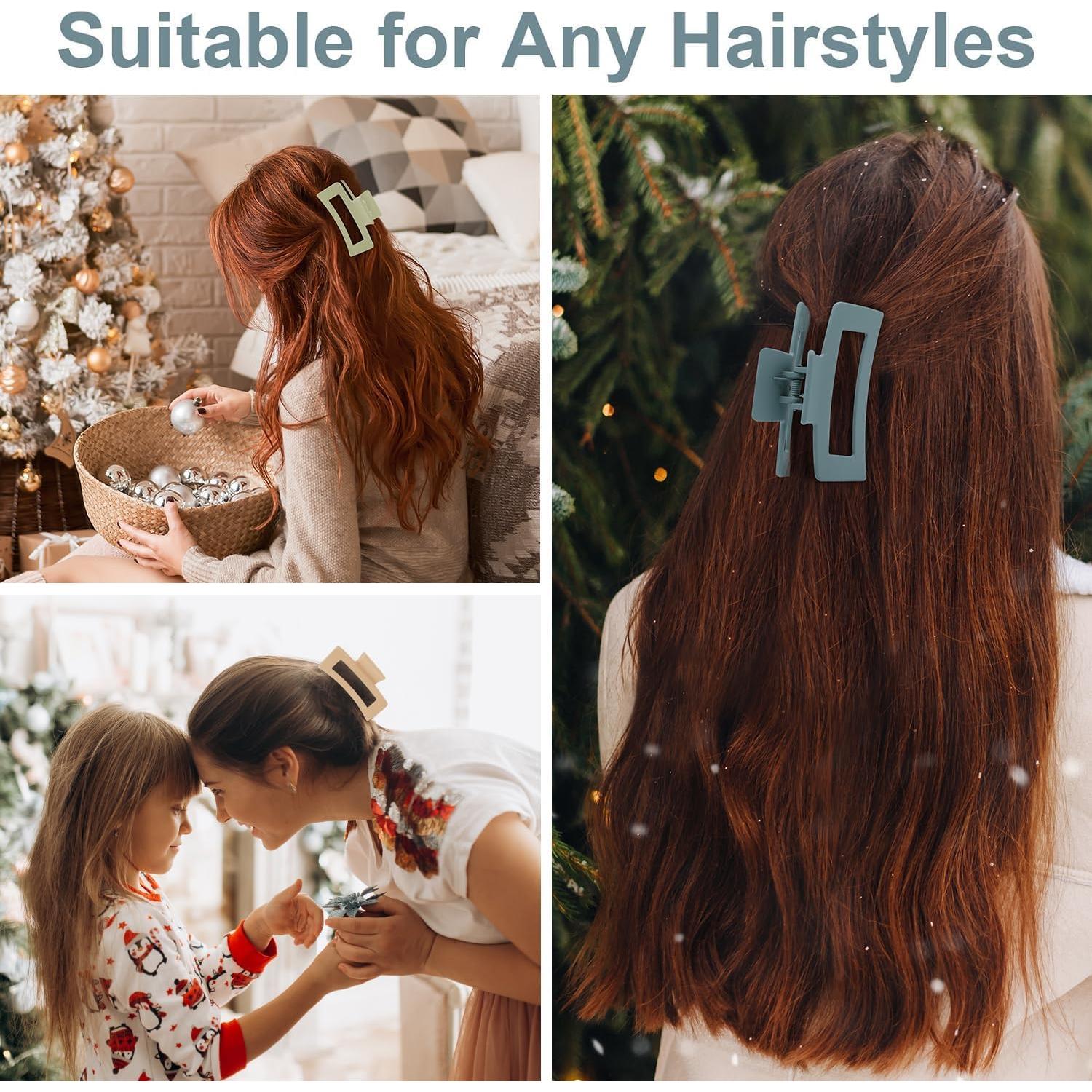 Paquete de 6 Clips de Garra Auseibeely para Cabello Fino