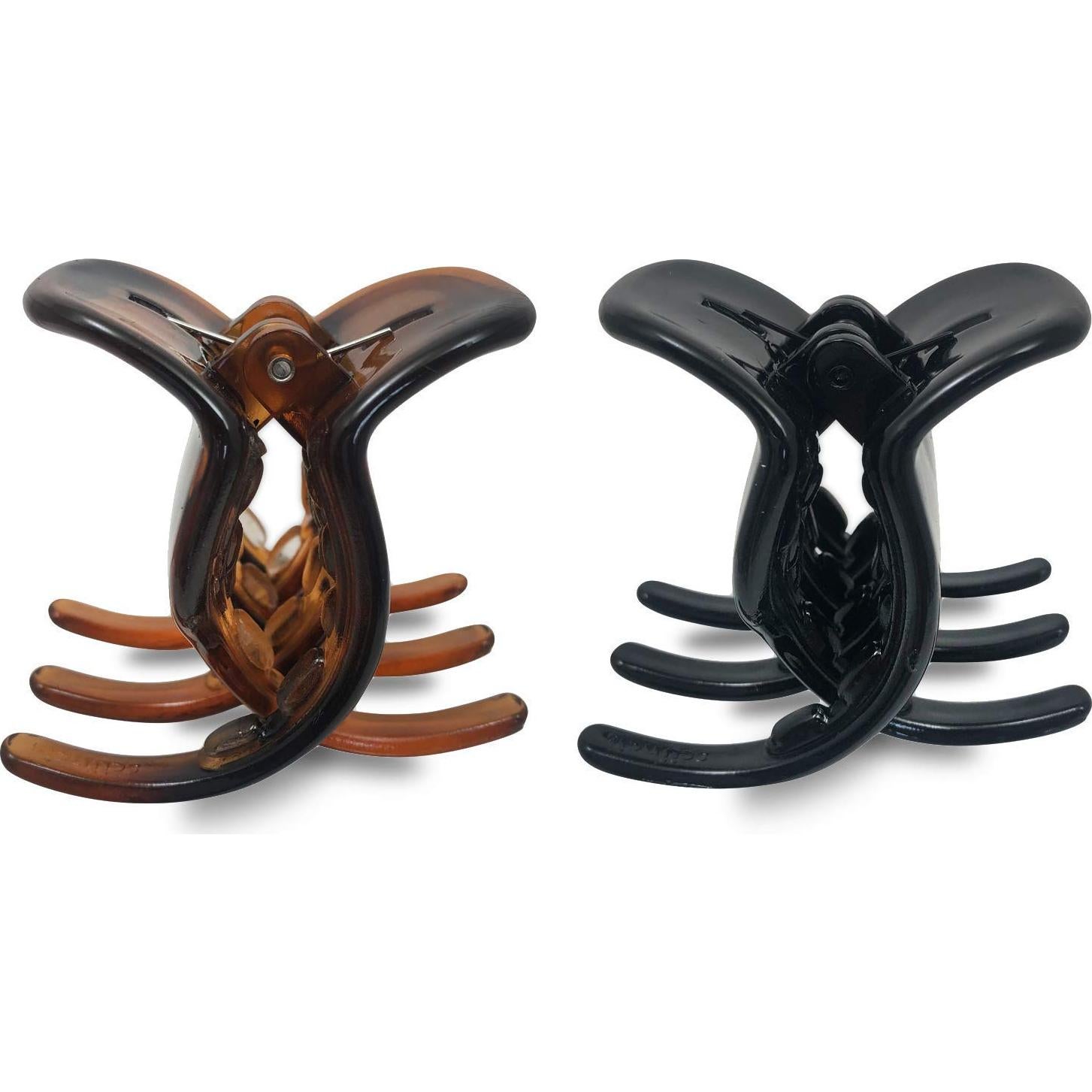 Clips de Mandíbula Gruesa Scunci - 2 Piezas con Agarre Firme